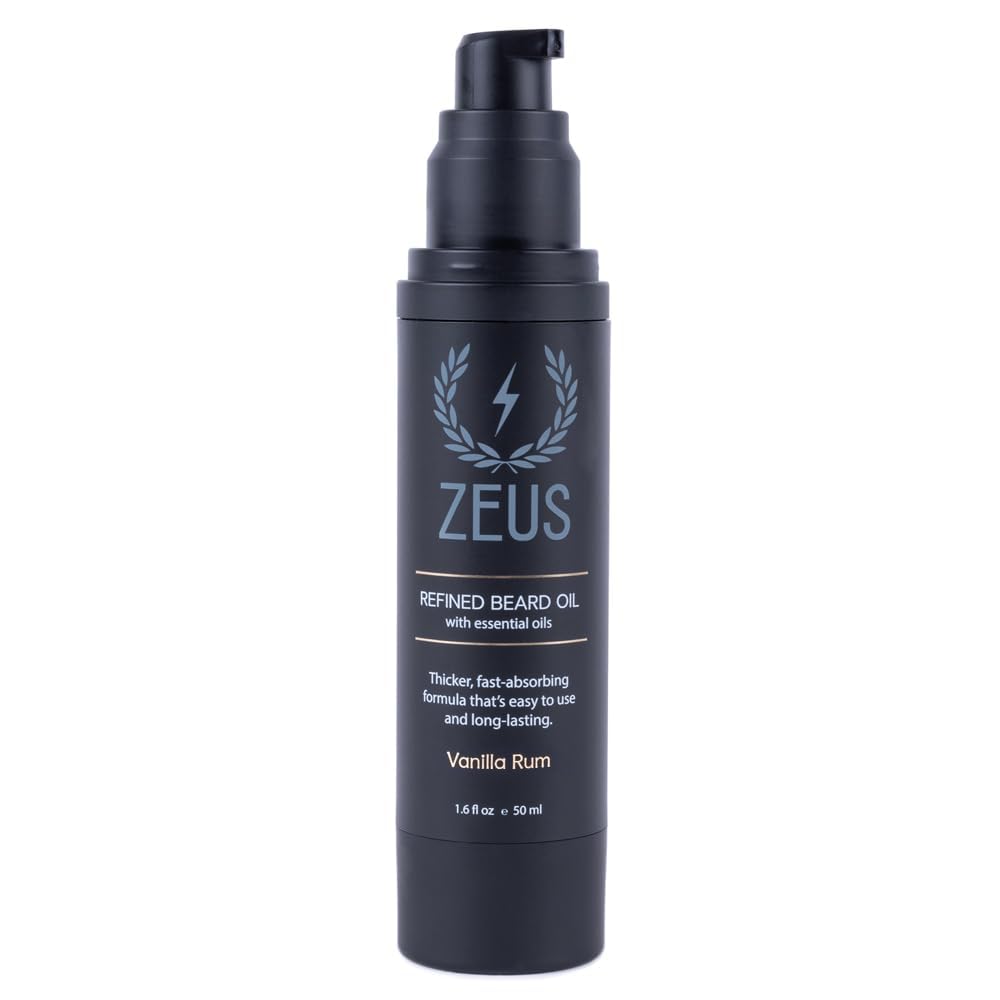 Aceite Para Barba Zeus Refined Leave In Acondicionador, 50 Ml, Vainilla Y Ron - Venta Internacional.