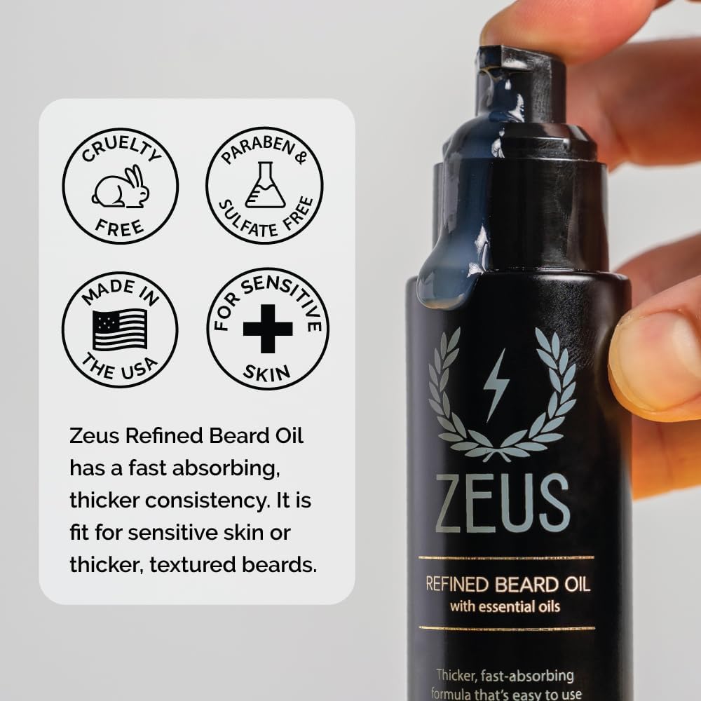 Foto 6 pulgar | Aceite Para Barba Zeus Refined Leave In Acondicionador, 50 Ml, Vainilla Y Ron - Venta Internacional.