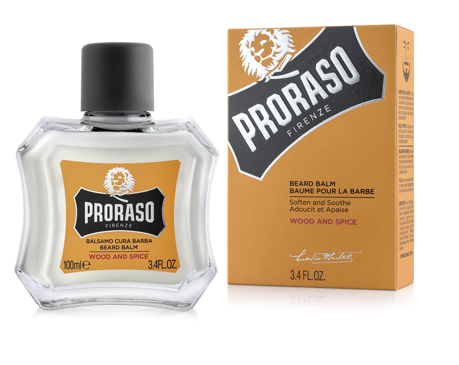 Bálsamo Para Barba Proraso Wood And Spice Que Alivia Las Molestias, 100 Ml - Venta Internacional.