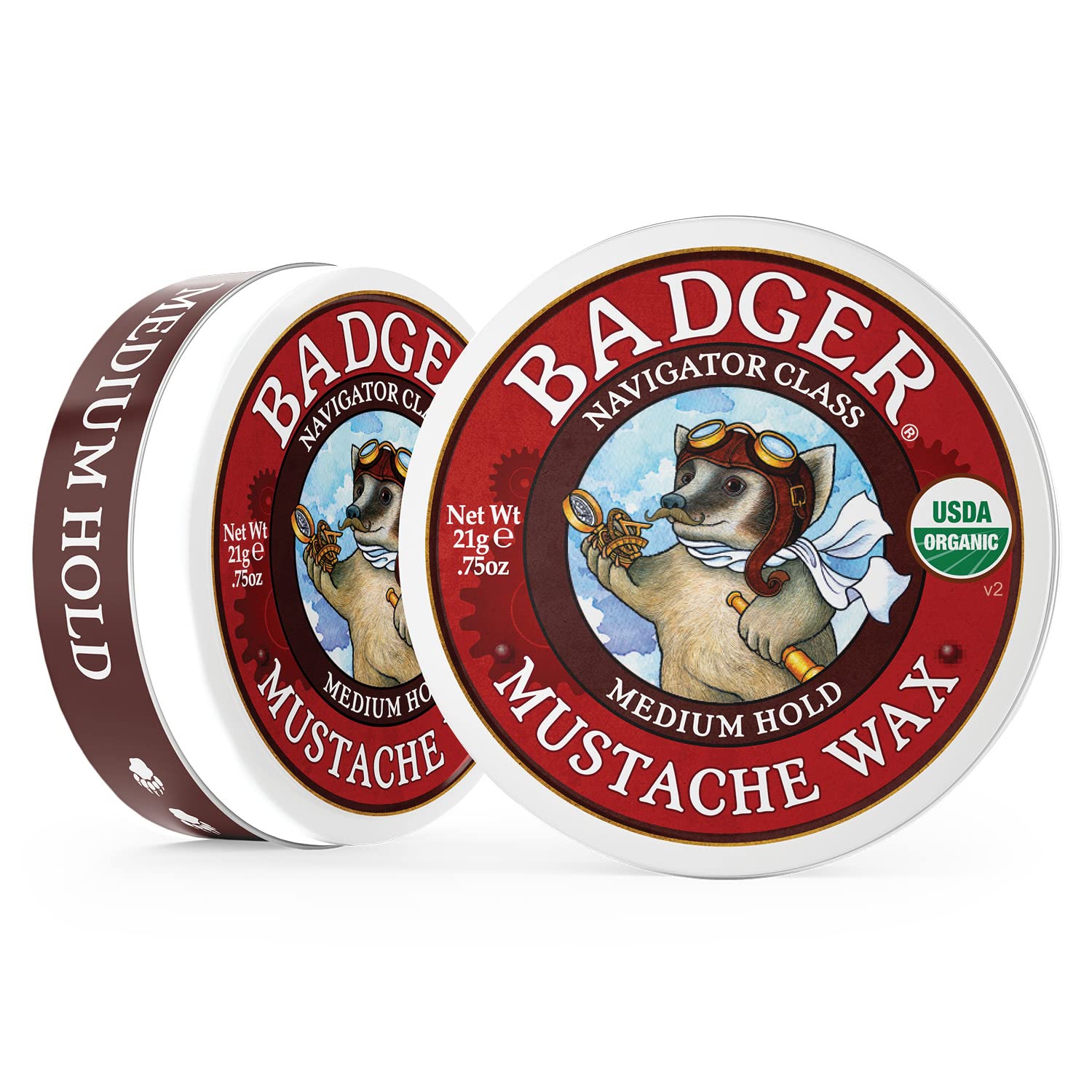 Foto 4 pulgar | Cera Para Bigotes Badger, De Fijación Media, Certificada Como Orgánica, 22 Ml - Venta Internacional.