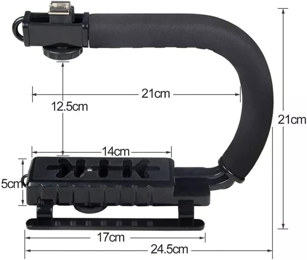 Foto 3 pulgar | Estabilizador De Cámara De Video De Mano, Soporte Portátil En Forma De U Con Micrófono De Luz Led,evita Sacud