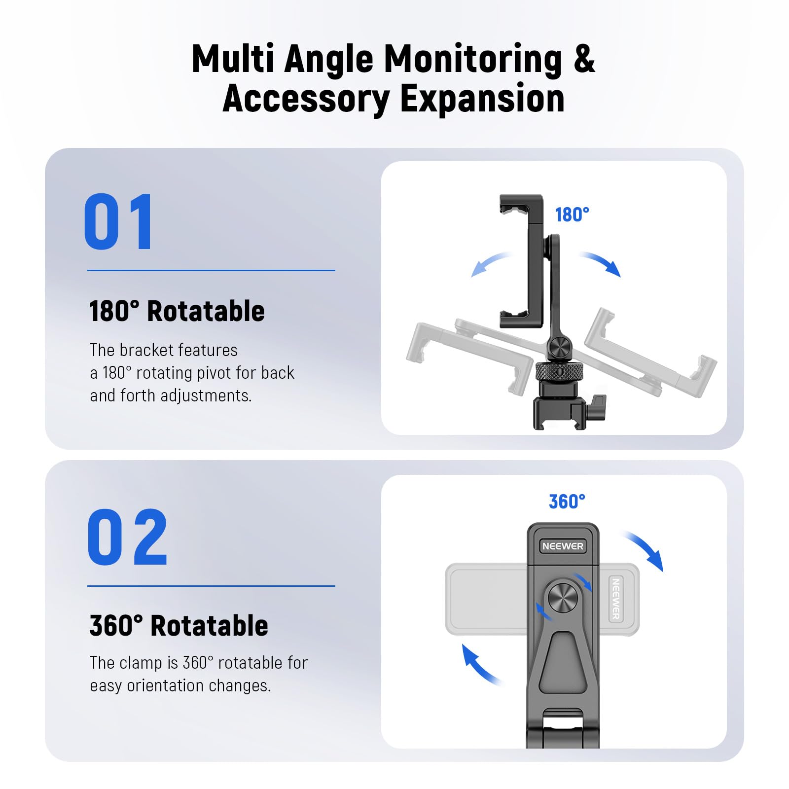 Foto 4 | Soporte Para Trípode De Teléfono Neewer Metal Con Zapata Fría Para Dji Rs Gimbal - Venta Internacional.