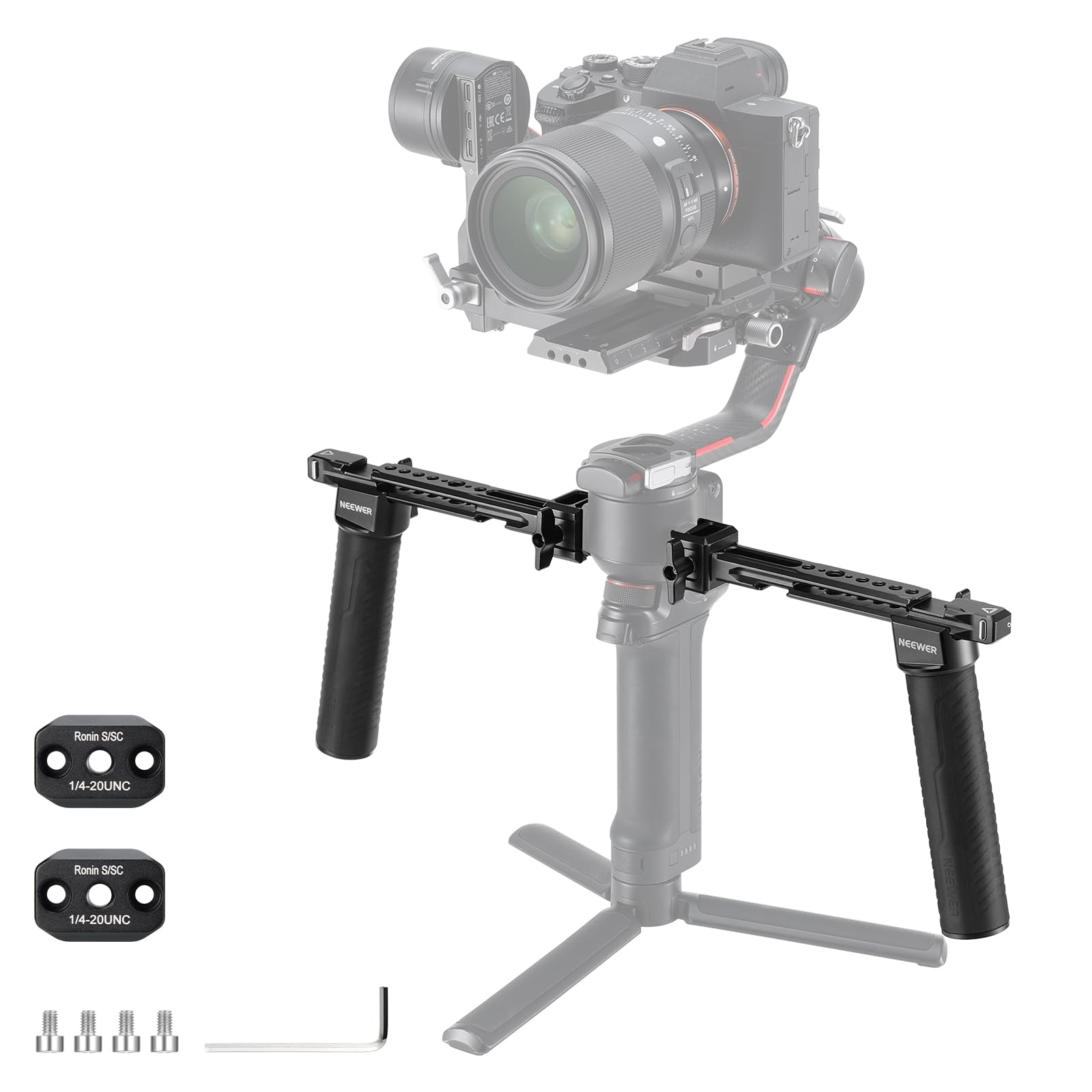 Soporte Neewer de Doble Empuñadura Compatible con Dji Rs4 Rs4 Pro Rs3 Pro Rs3 Pro Rs2 Rsc2 Ronin S Sc - Venta Intern