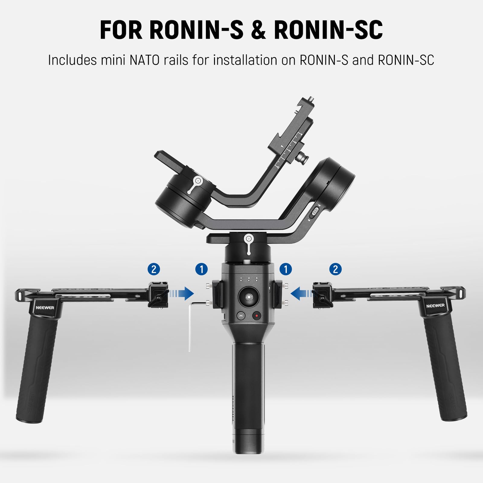Foto 5 pulgar | Soporte Neewer de Doble Empuñadura Compatible con Dji Rs4 Rs4 Pro Rs3 Pro Rs3 Pro Rs2 Rsc2 Ronin S Sc - Venta Intern