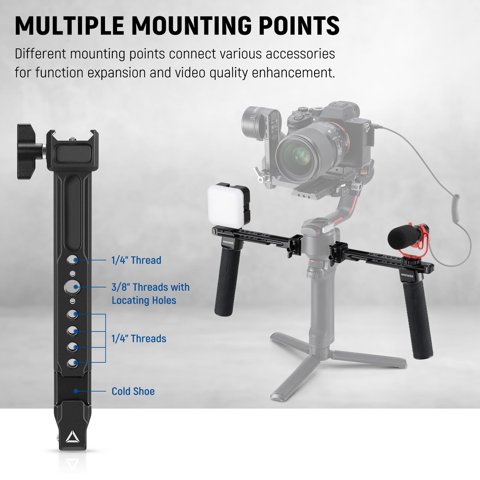 Foto 6 pulgar | Soporte Neewer de Doble Empuñadura Compatible con Dji Rs4 Rs4 Pro Rs3 Pro Rs3 Pro Rs2 Rsc2 Ronin S Sc - Venta Intern