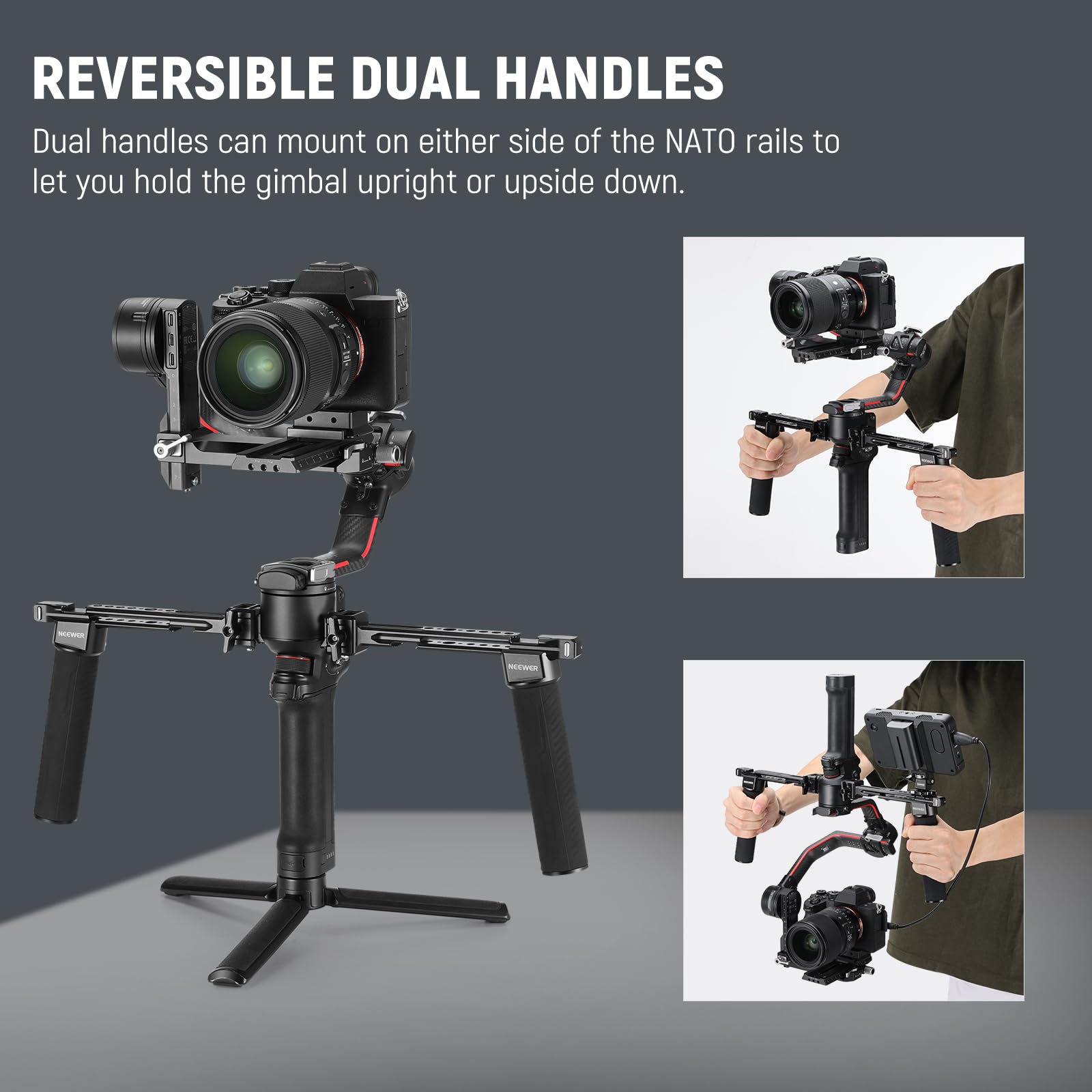Foto 8 pulgar | Soporte Neewer de Doble Empuñadura Compatible con Dji Rs4 Rs4 Pro Rs3 Pro Rs3 Pro Rs2 Rsc2 Ronin S Sc - Venta Intern