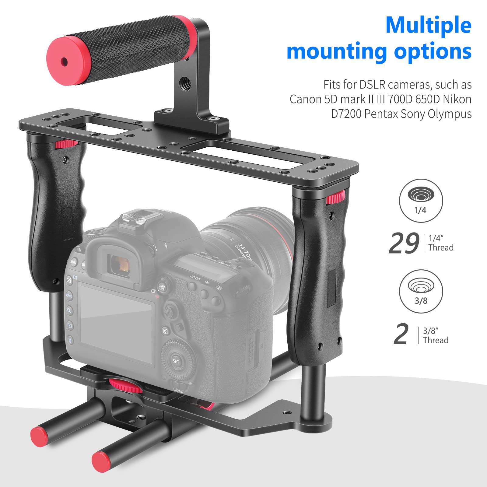 Foto 3 pulgar | Kit De Creación De Películas Con Cámara, Vídeo, Jaula, Neewer - Venta Internacional.