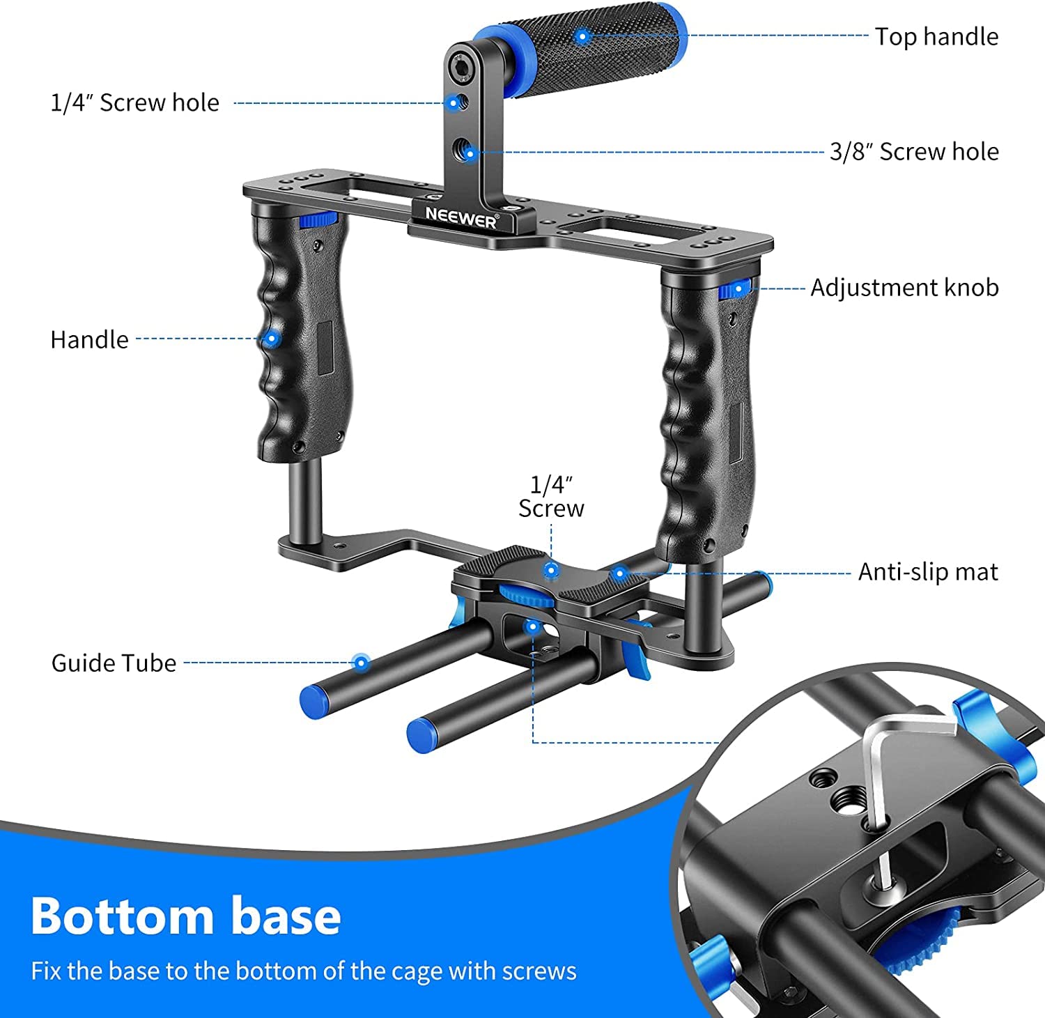 Foto 4 pulgar | Kit Para Hacer Películas Con Cámara De Vídeo, Jaula, Aluminio Neewer - Venta Internacional.