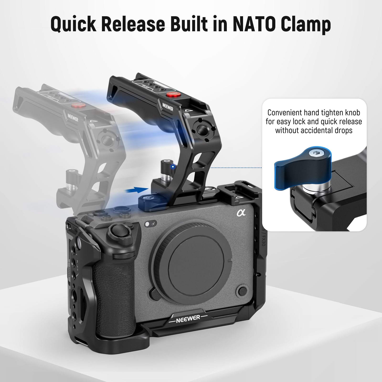Foto 5 | Empuñadura Superior Neewer Pg005e Con Botón De Grabación Para Sony A7 Zv1 - Venta Internacional.