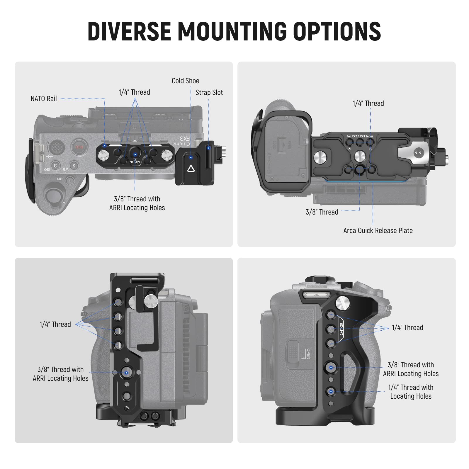 Foto 3 pulgar | Funda De Cámara Neewer Fx3/fx30 Con Pinza Hdmi Para Sony Dji Rs - Venta Internacional.
