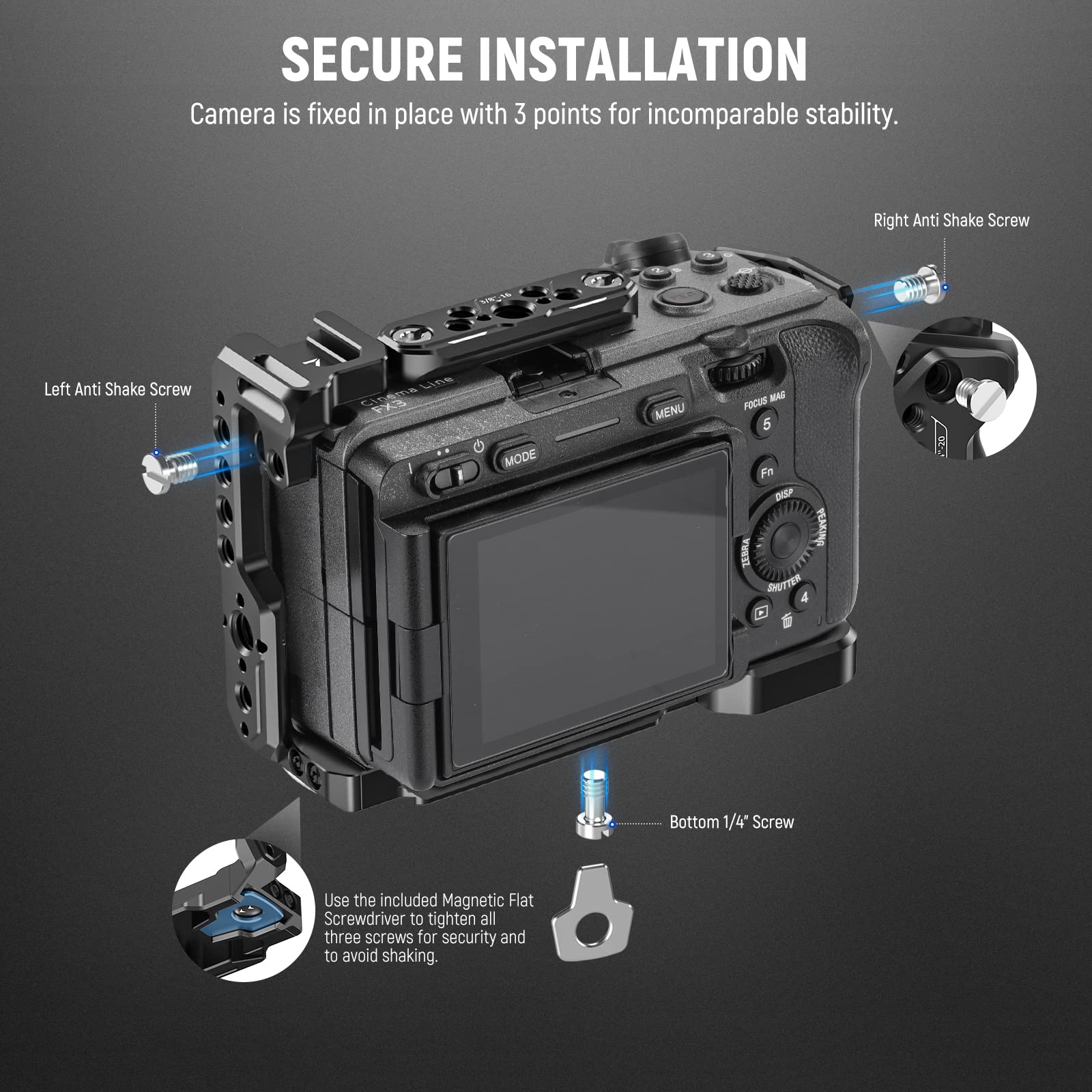 Foto 4 pulgar | Funda De Cámara Neewer Fx3/fx30 Con Pinza Hdmi Para Sony Dji Rs - Venta Internacional.