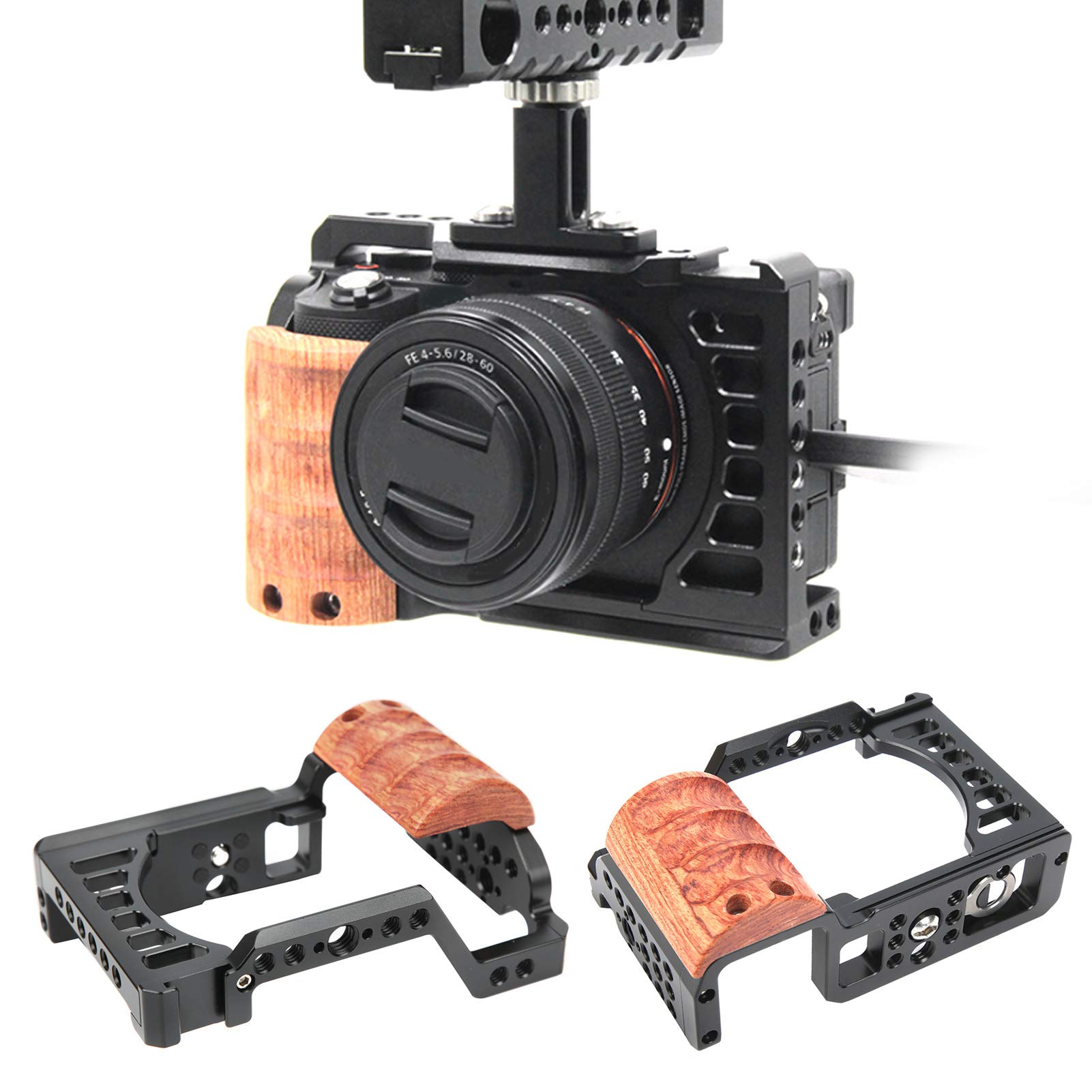 Foto 5 pulgar | Estabilizador De Armazón De Cámara Para Sony A7c Con Mango De Madera - Venta Internacional.