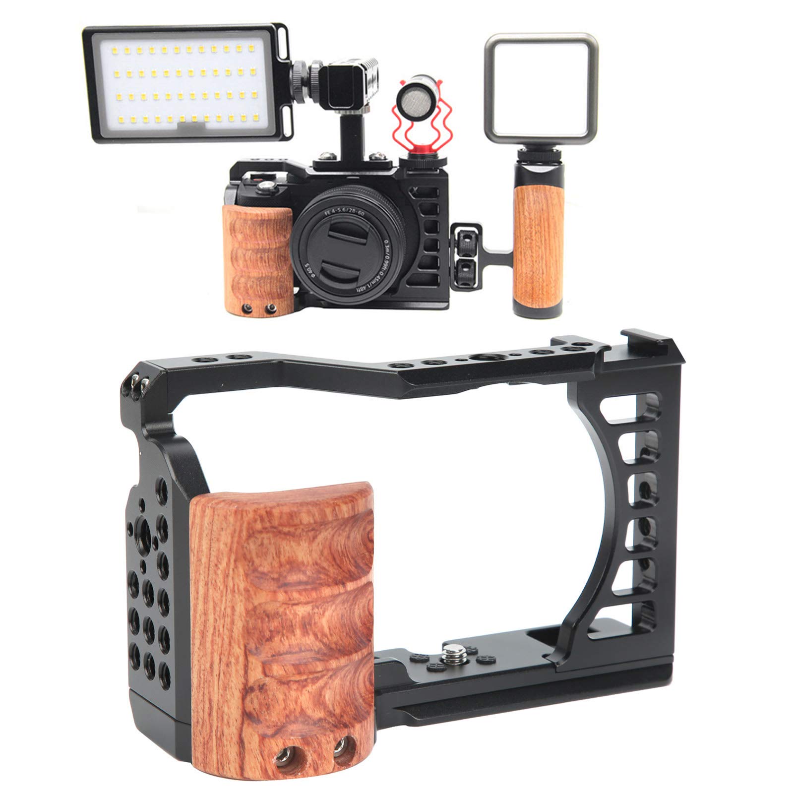 Foto 6 pulgar | Estabilizador De Armazón De Cámara Para Sony A7c Con Mango De Madera - Venta Internacional.