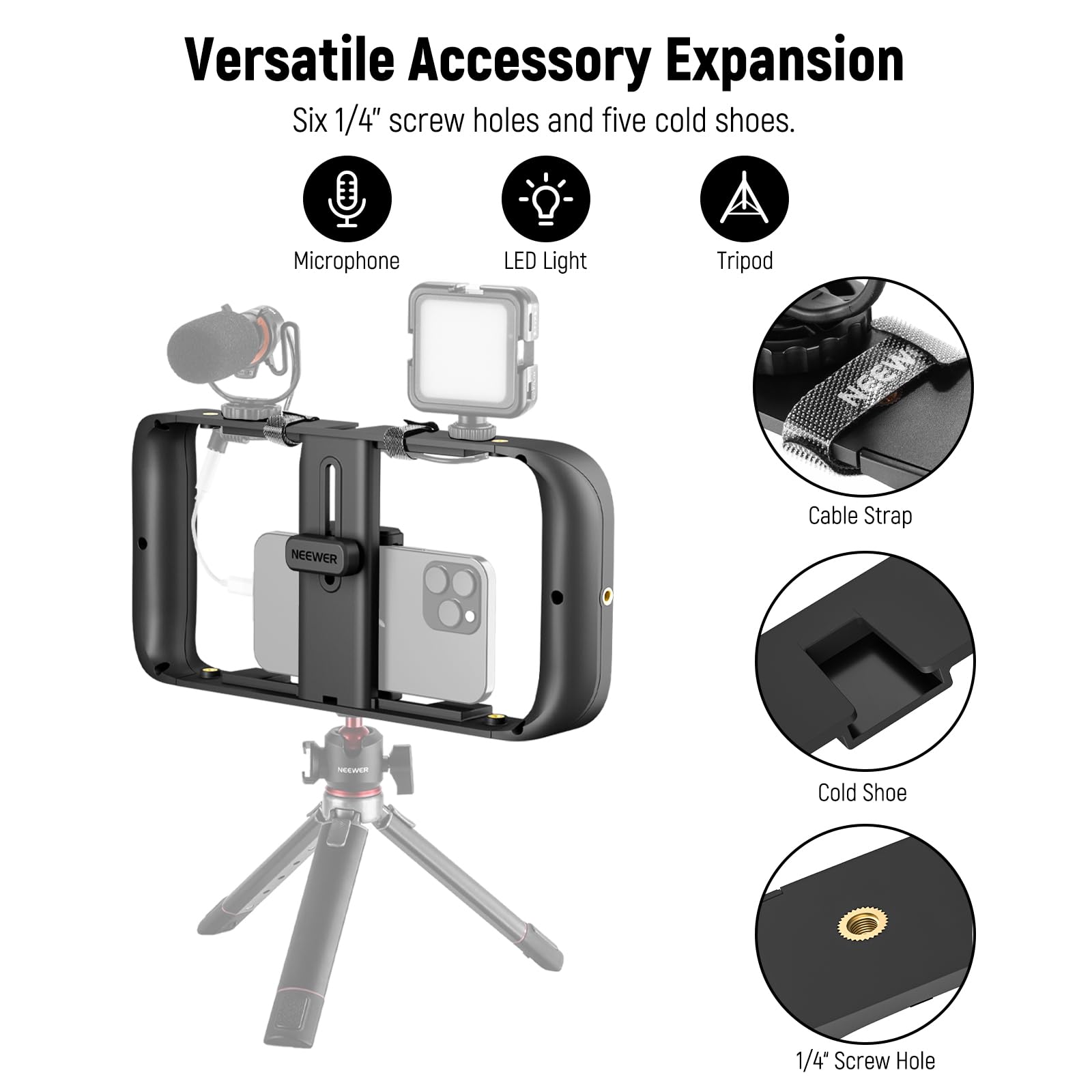 Foto 5 pulgar | Equipo De Vídeo Para Smartphone Neewer Pa025 Con Cable De Teléfono Móvil - Venta Internacional.