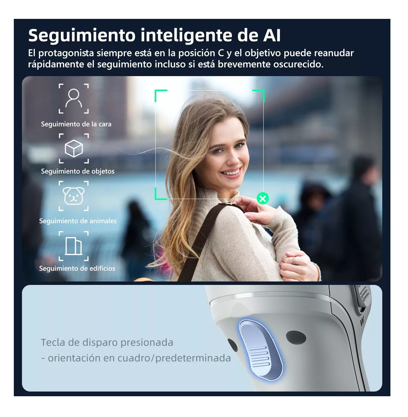 Foto 5 pulgar | Gimbal Estabilizador Para Celular M01 De 3 Ejes Con Luz App, Blanco