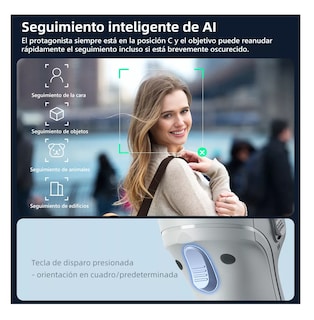 Foto 4 | Gimbal Estabilizador Para Celular M01 De 3 Ejes Con Luz App, Blanco