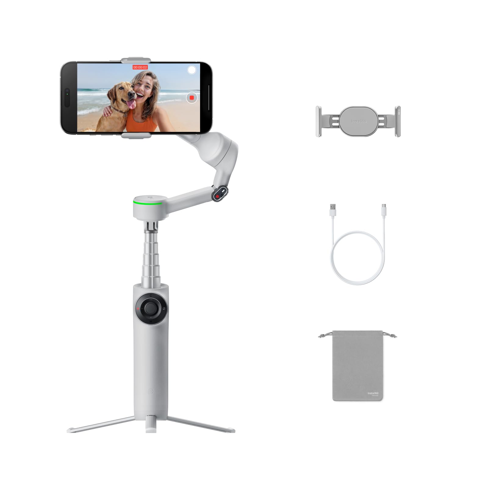 Foto 2 pulgar | Gimbal Para Teléfono Insta360 Flow 2 Pro, Gris, Con Más De 200 Aplicaciones Ai Track - Venta Internacional.