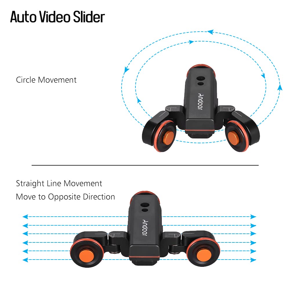 Foto 4 pulgar | Cámara Motorizada De Vídeo Automática Dolly Andoer De 3 Ruedas Y 3 Velocidades - Venta Internacional.