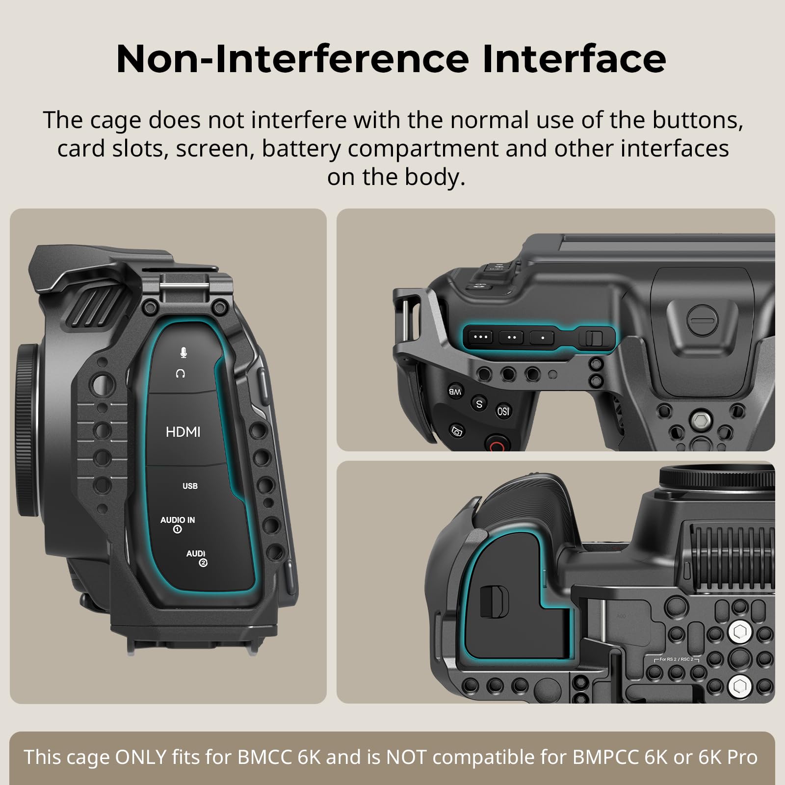 Foto 8 pulgar | Cage Smallrig Para Blackmagic Design Cinema 6k Con Montura De Objetivo - Venta Internacional.