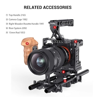 Foto 5 | Soporte De Lente Smallrig De 15 Mm De Largo, Ajustable En Altura - Venta Internacional.