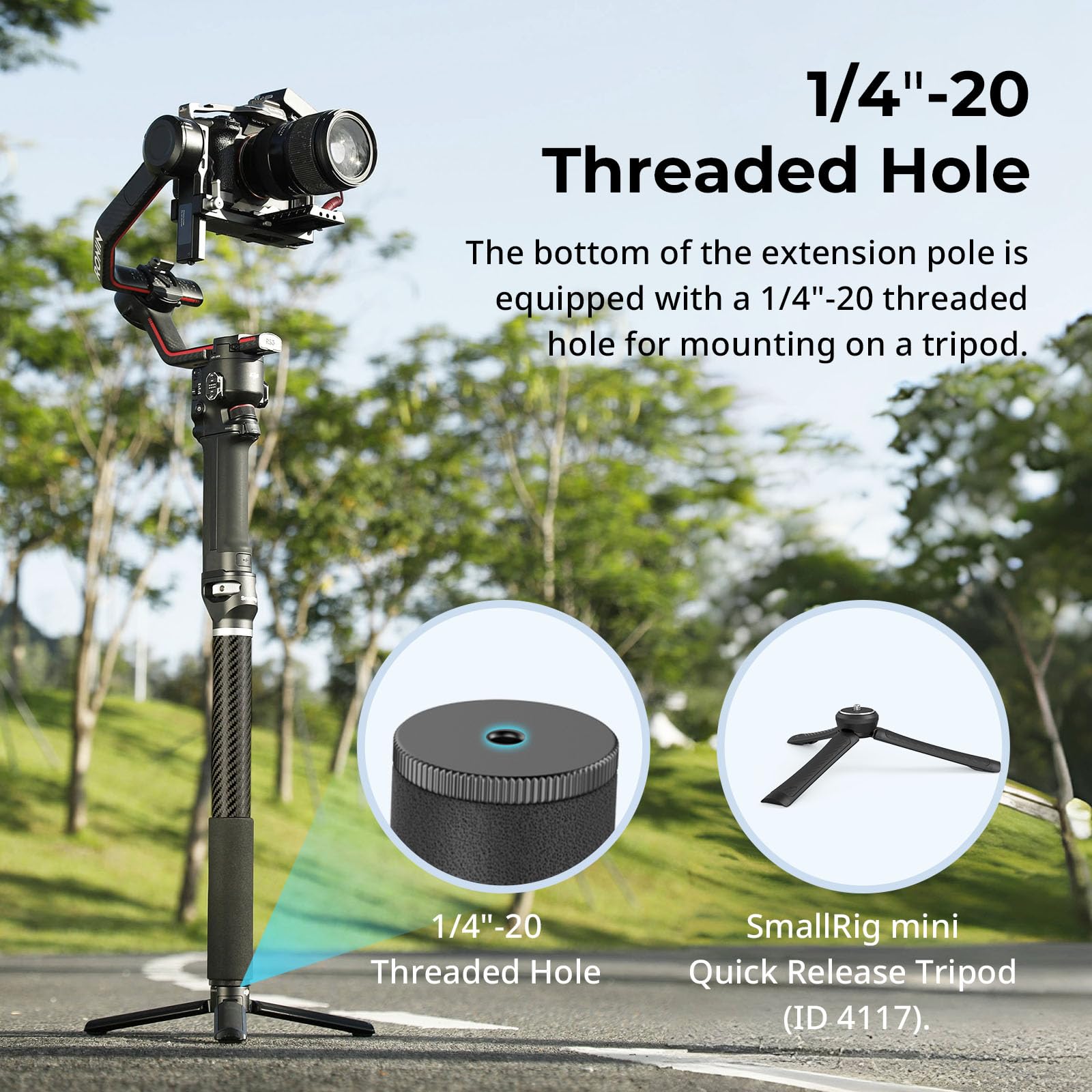 Foto 7 pulgar | Mástil De Extensión Con Cardán Smallrig Para Dji Rs 4 Mini/rs 4/rs 4 P - Venta Internacional.
