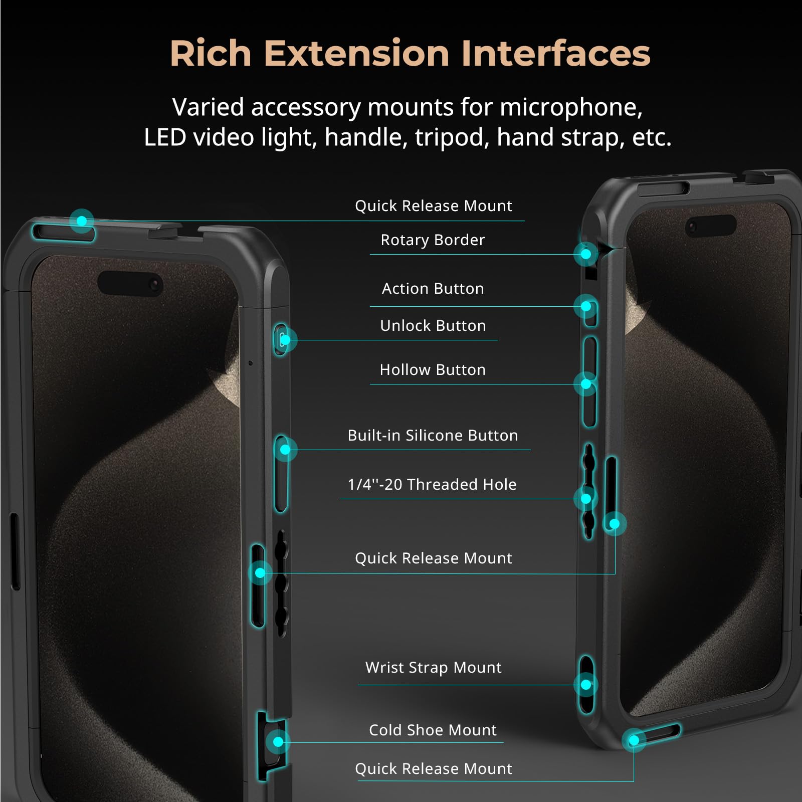 Foto 7 | Funda De Teléfono Smallrig Para Iphone 15 Pro Con Adaptador De Filtro De 67 Mm - Venta Internacional.