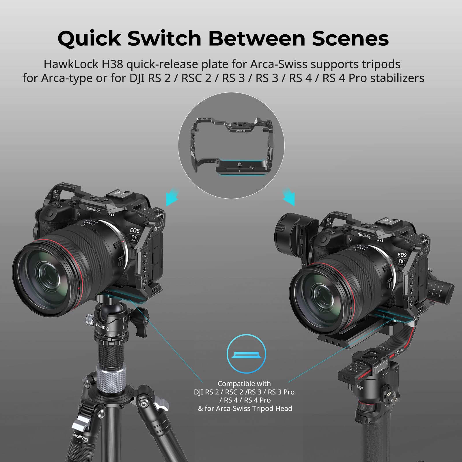Foto 6 pulgar | Funda De Cámara Smallrig R6 Mark Ii Para Canon Con Rieles Nato Y Pl - Venta Internacional.