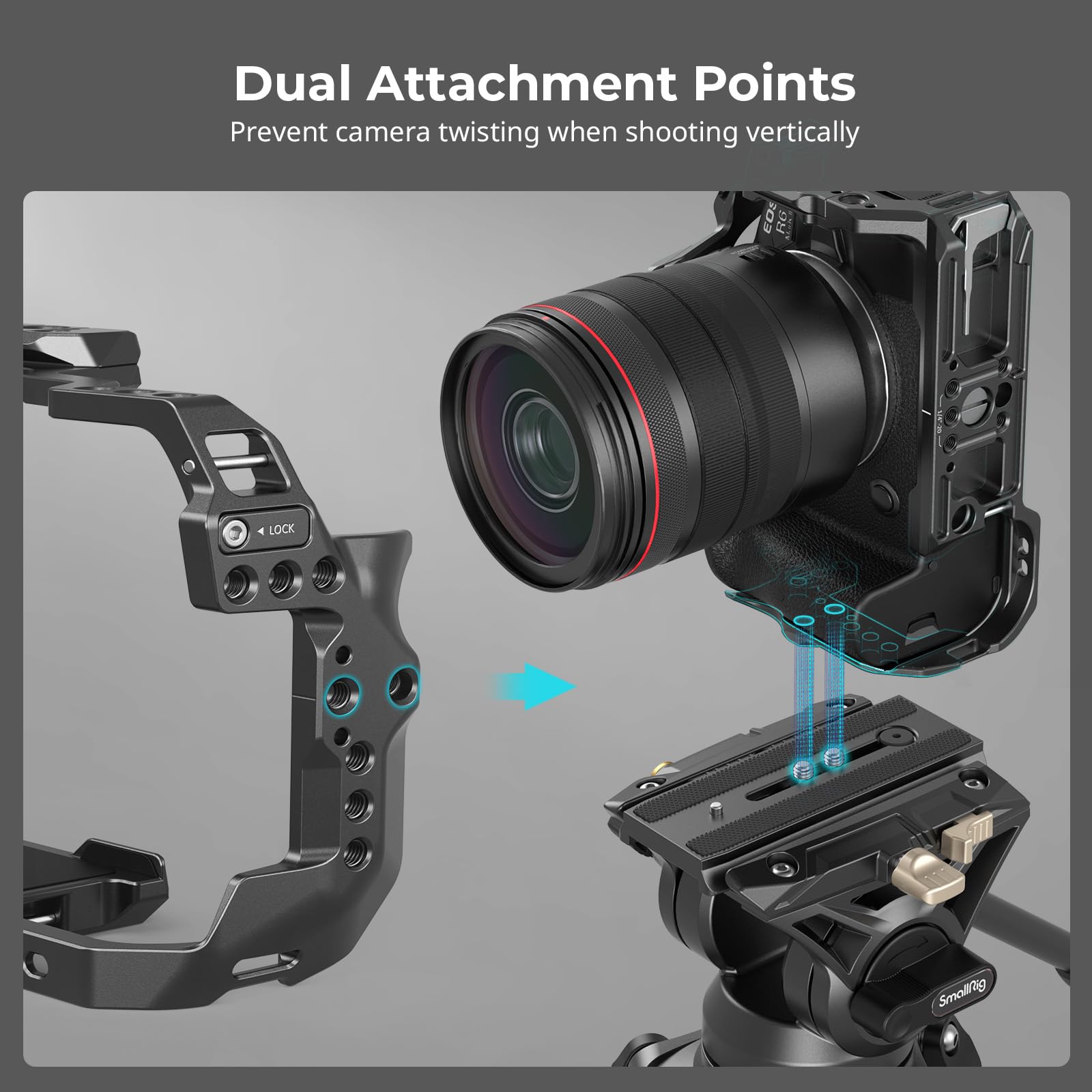 Foto 8 pulgar | Funda De Cámara Smallrig R6 Mark Ii Para Canon Con Rieles Nato Y Pl - Venta Internacional.