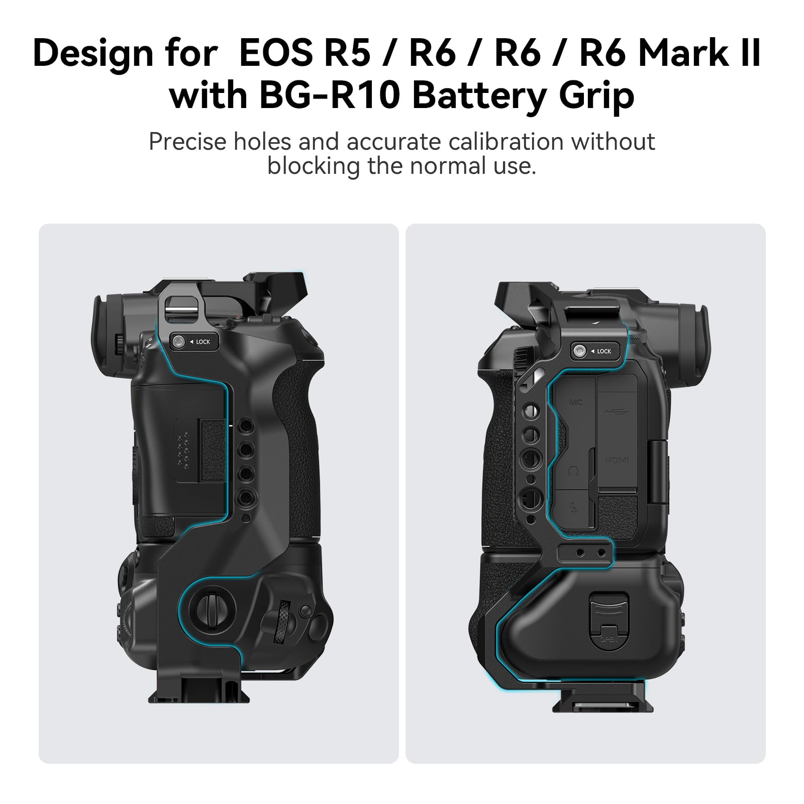 Foto 2 | Funda De Cámara Smallrig R5/r6 Para Canon R5/r6 Con Bg-r10 Gri - Venta Internacional.