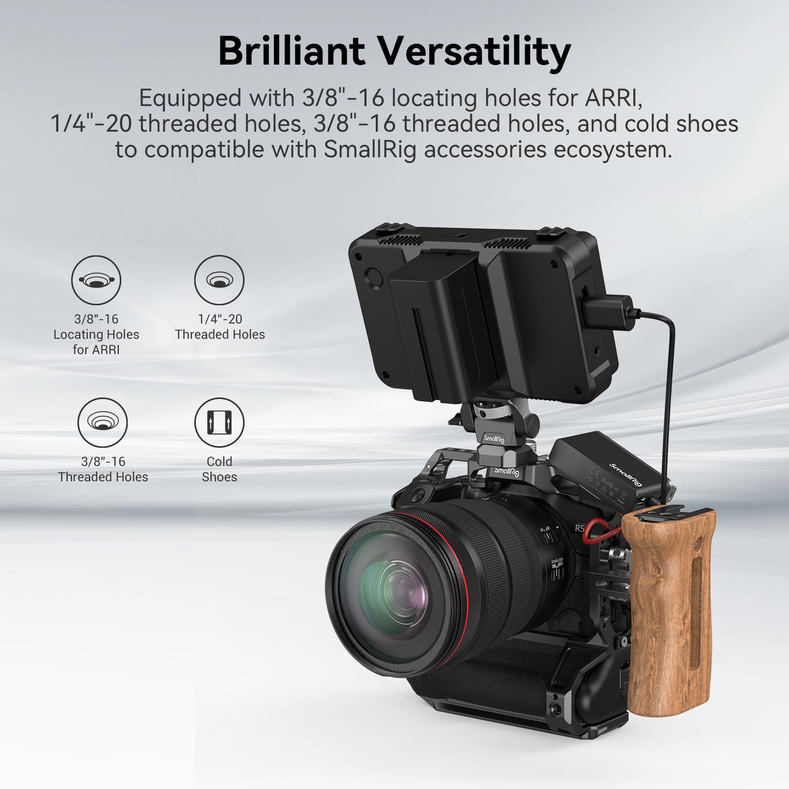 Foto 6 pulgar | Funda De Cámara Smallrig R5/r6 Para Canon R5/r6 Con Bg-r10 Gri - Venta Internacional.