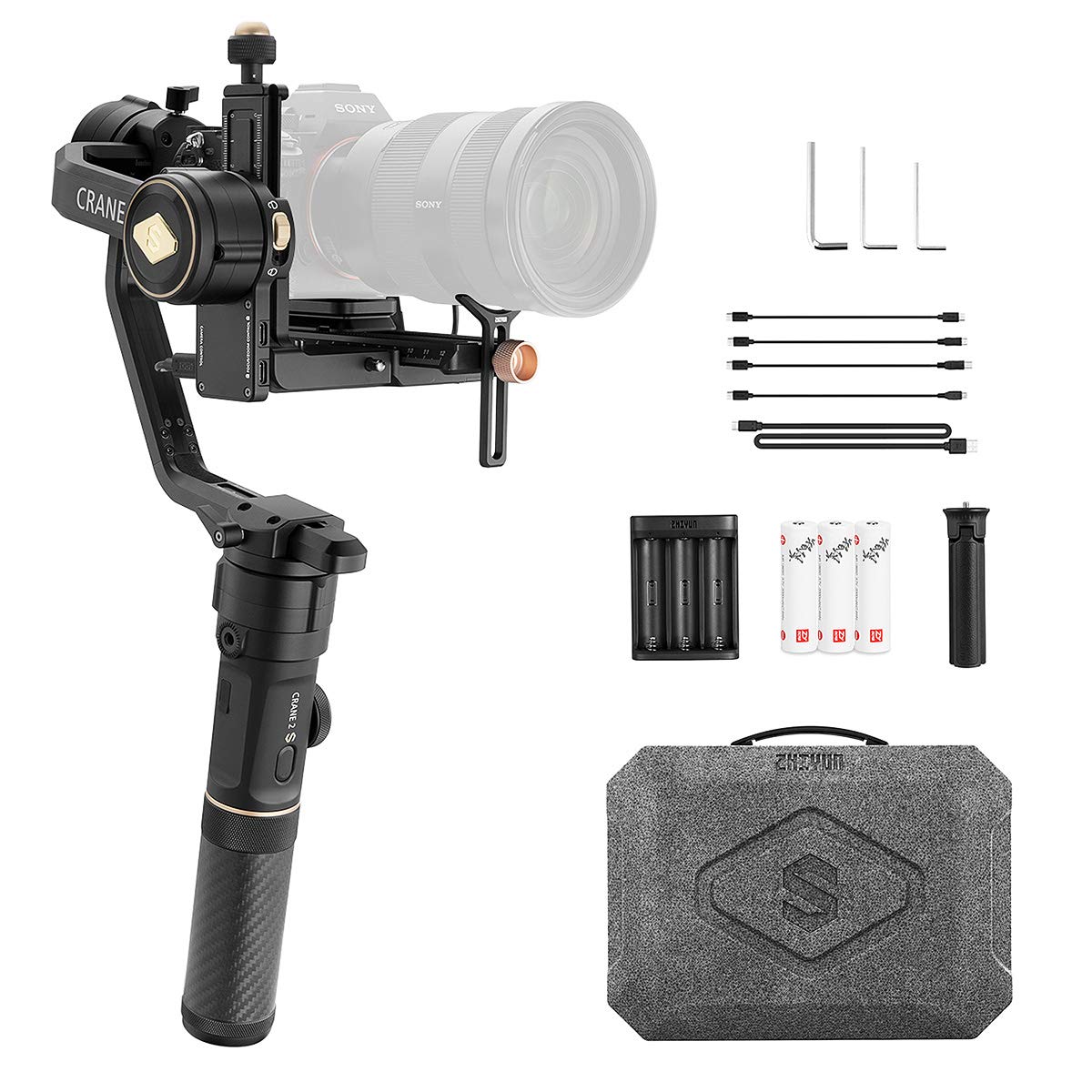 Foto 1 | Estabilizador De Cardán Zhiyun Crane 2s De 3 Ejes Para Réflex Digitales Y Sin Espejo - Venta Internacional.