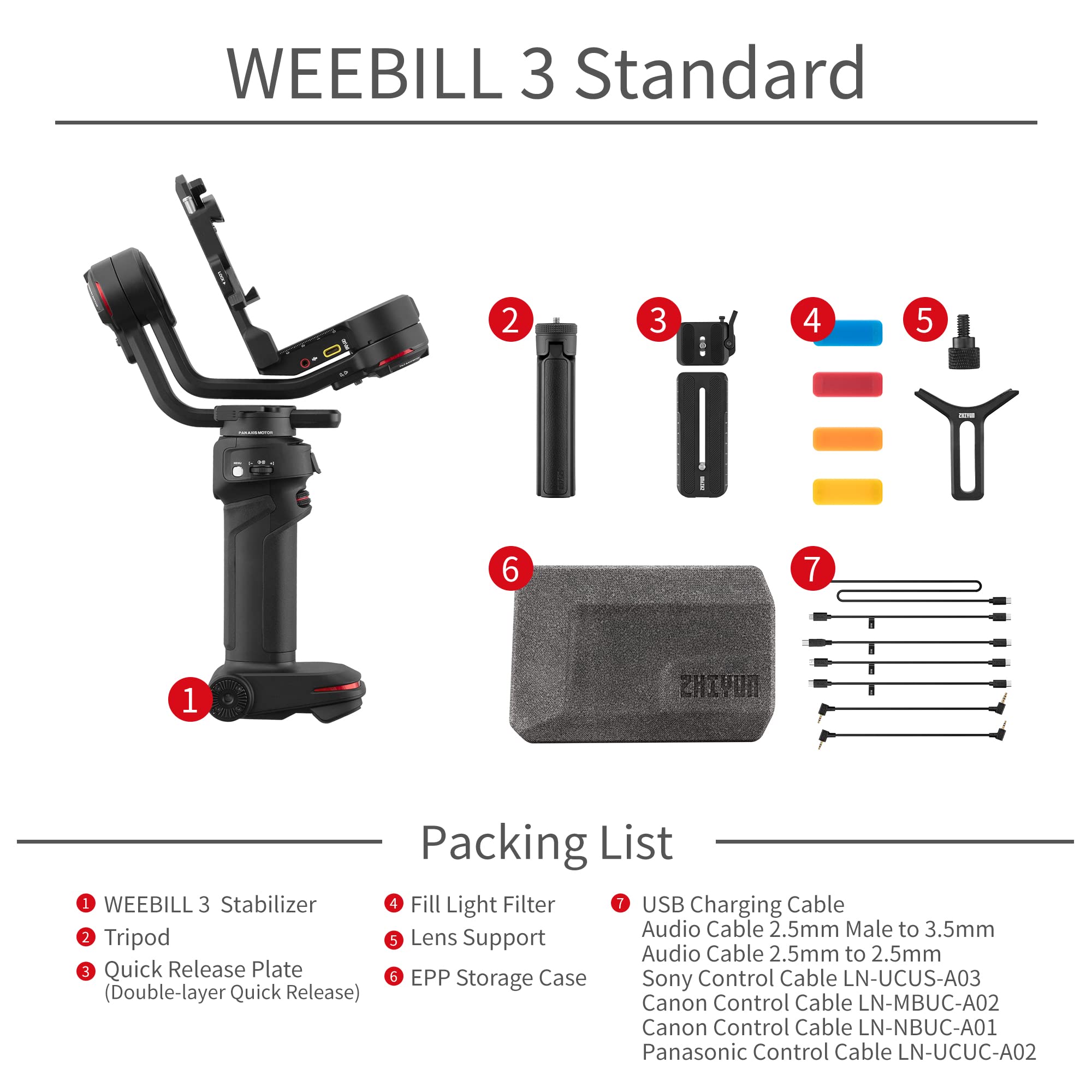 Foto 3 pulgar | Estabilizador De Cardán De Cámara Zhiyun Weebill 3 Para Réflex Digital Y Sin Espejo - Venta Internacional.