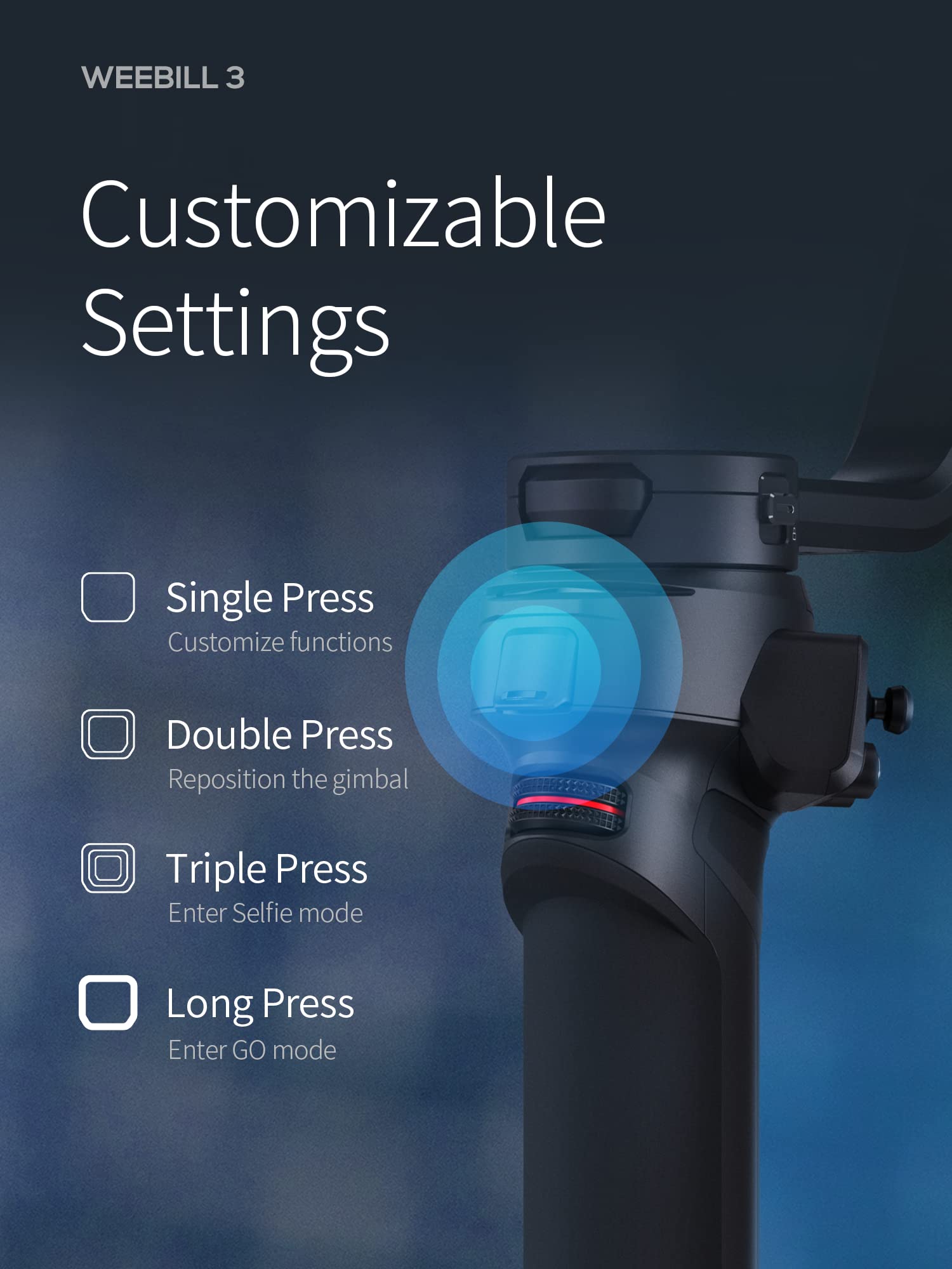 Foto 6 pulgar | Estabilizador De Cardán De Cámara Zhiyun Weebill 3 Para Réflex Digital Y Sin Espejo - Venta Internacional.