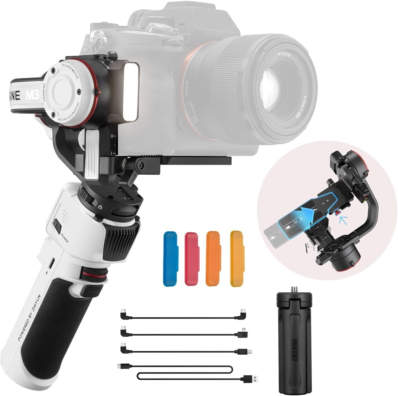 Foto 2 pulgar | Estabilizador De Cardán Zhiyun Crane M3 Combo De 3 Ejes - Venta Internacional.