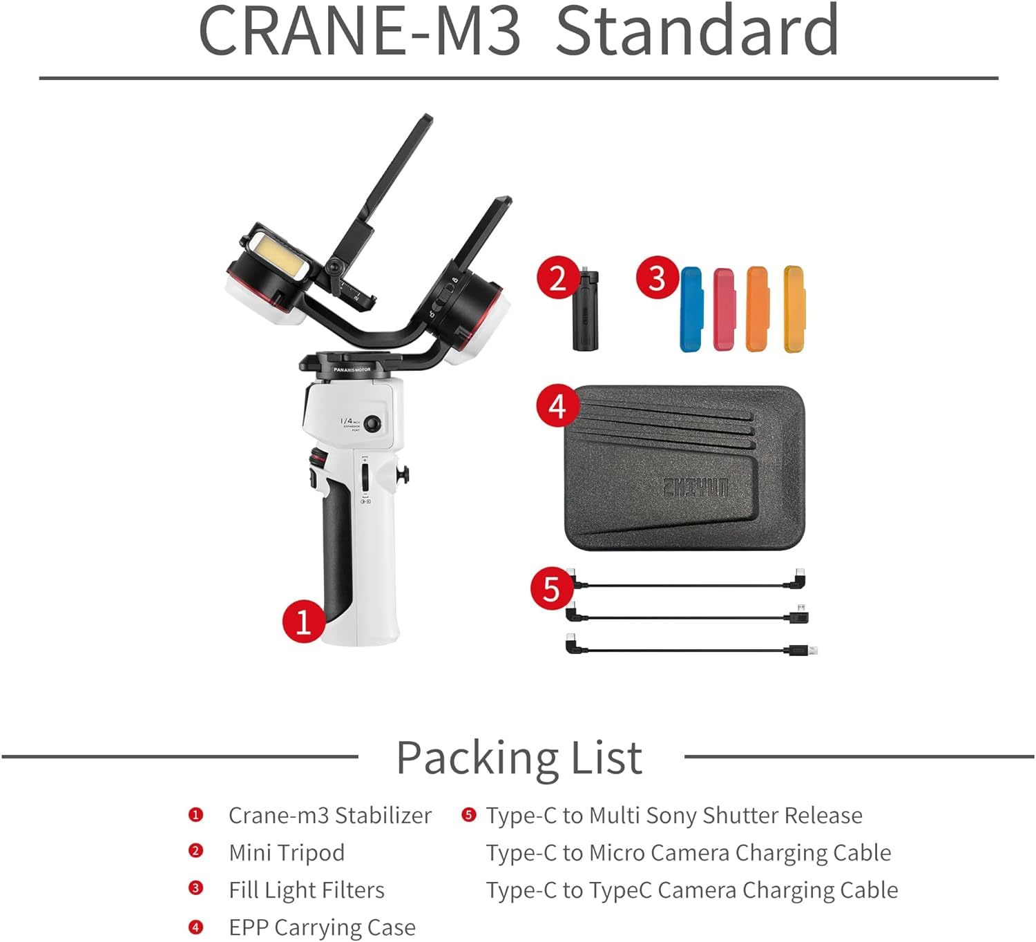 Foto 8 pulgar | Estabilizador De Cardán Zhiyun Crane M3 Combo De 3 Ejes - Venta Internacional.