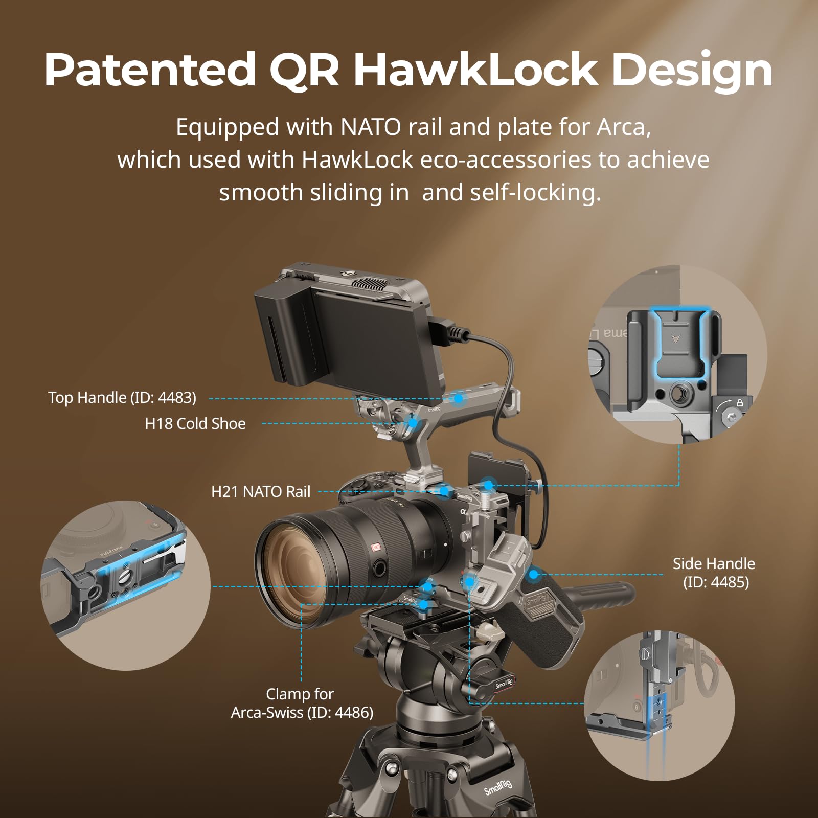 Foto 6 | Kit De Armazón Para Cámara Smallrig Fx3/fx30 Hawklock Para Sony Con Acc - Venta Internacional.