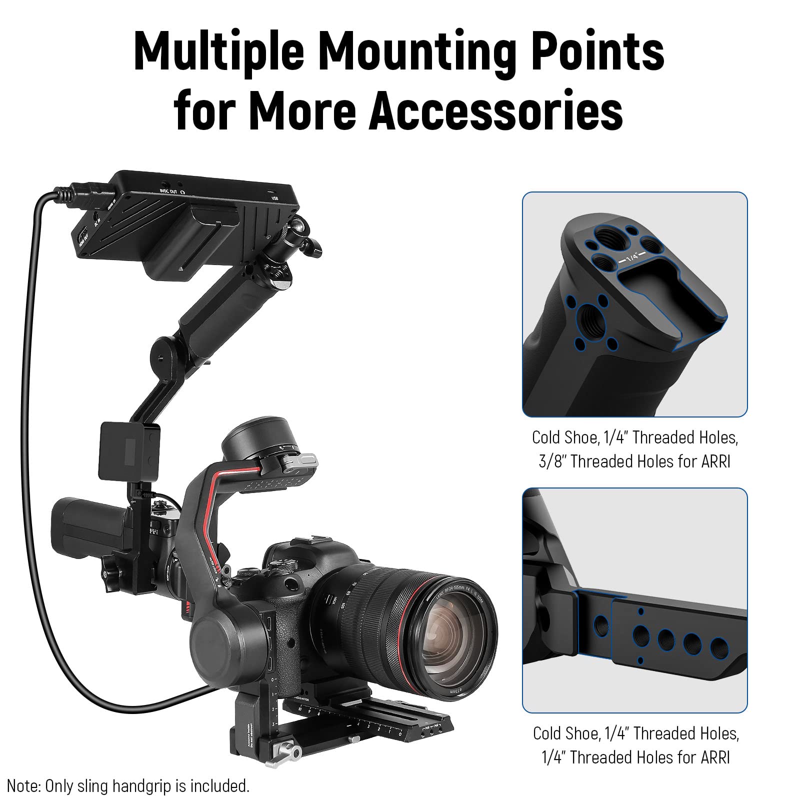 Foto 5 pulgar | Empuñadura Neewer St49 Para Dji Ronin Rs4 Rs3 Mini - Venta Internacional.