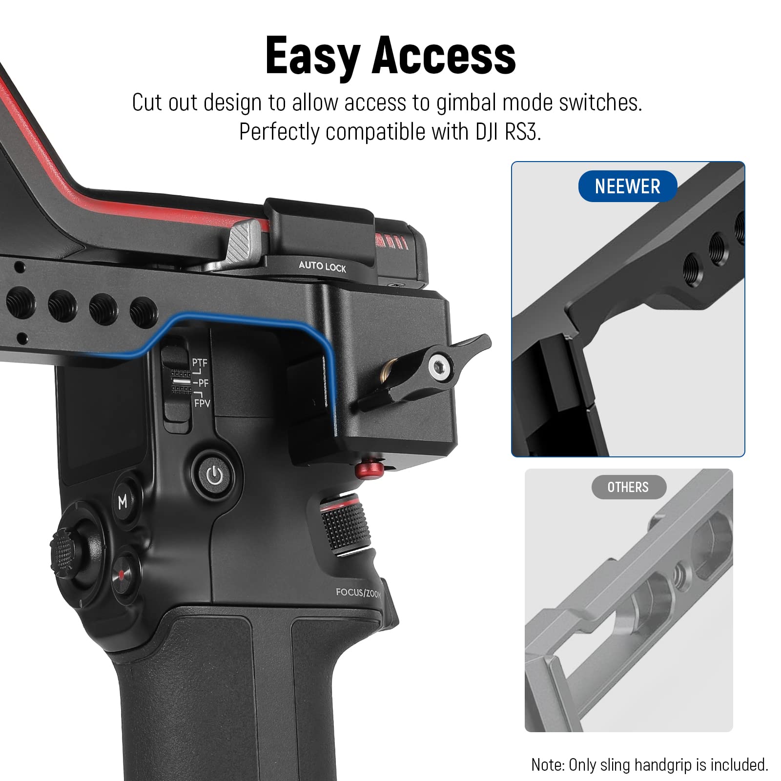 Foto 6 pulgar | Empuñadura Neewer St49 Para Dji Ronin Rs4 Rs3 Mini - Venta Internacional.