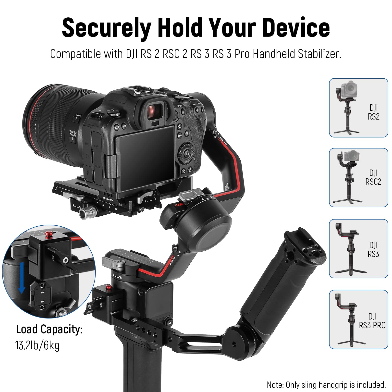 Foto 8 pulgar | Empuñadura Neewer St49 Para Dji Ronin Rs4 Rs3 Mini - Venta Internacional.