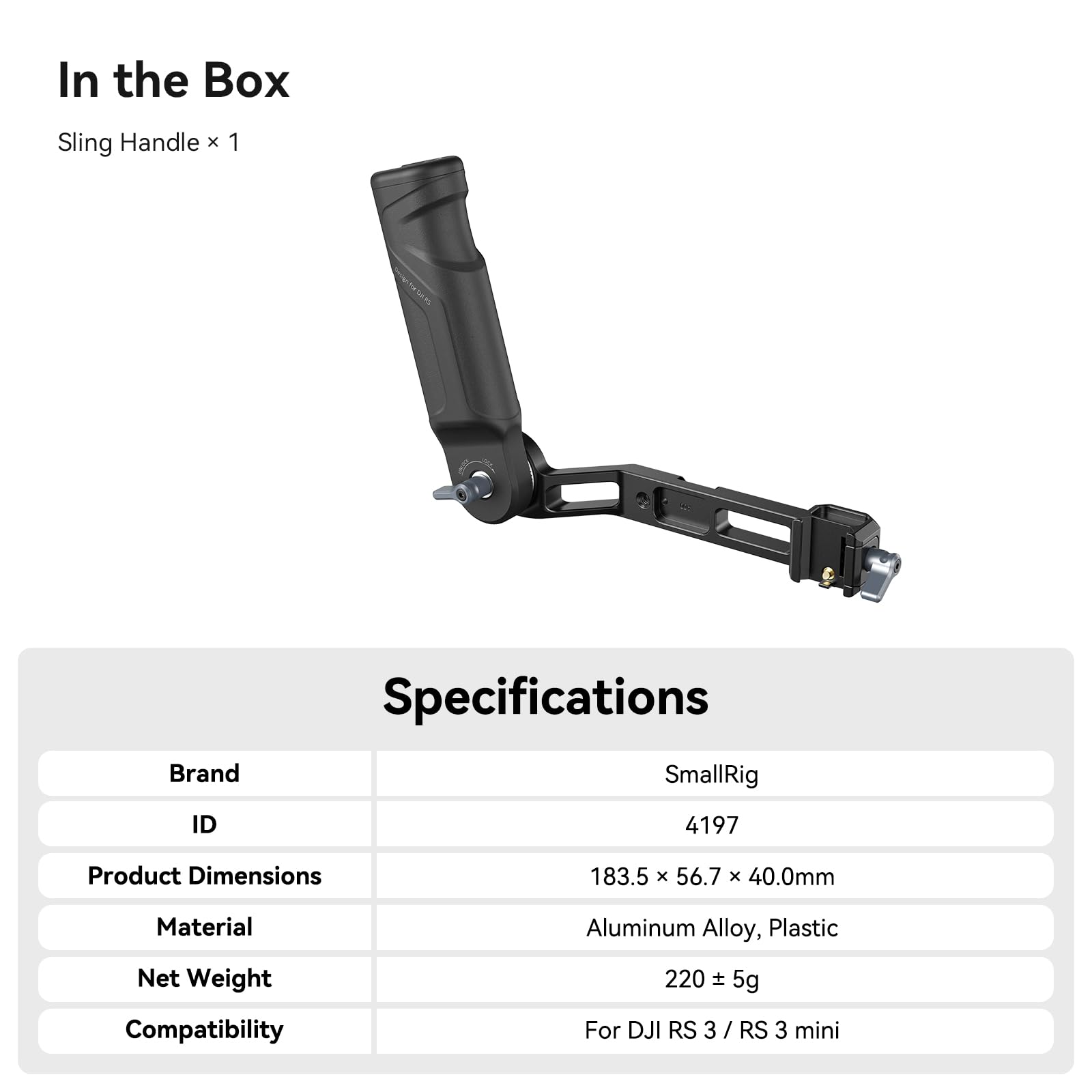 Foto 8 pulgar | Empuñadura Tipo Bandolera Smallrig Para Dji Rs 4 Mini/rs 3 Mini Gimbal - Venta Internacional.