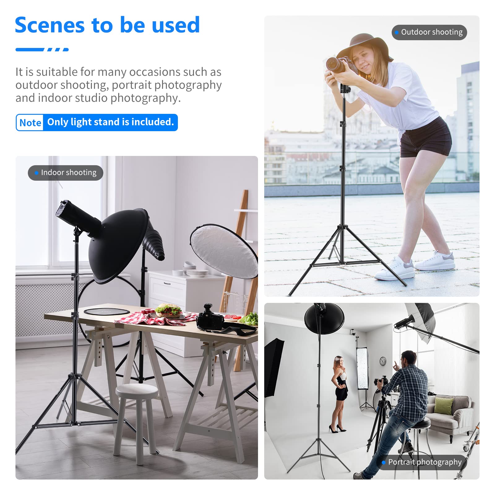 Foto 5 pulgar | Soporte De Luz Fotográfica Más Nuevo De 190 Cm Para Reflectores Y Cajas Blandas - Venta Internacional.