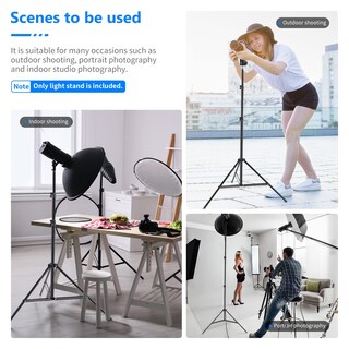 Foto 4 | Soporte De Luz Fotográfica Más Nuevo De 190 Cm Para Reflectores Y Cajas Blandas - Venta Internacional.