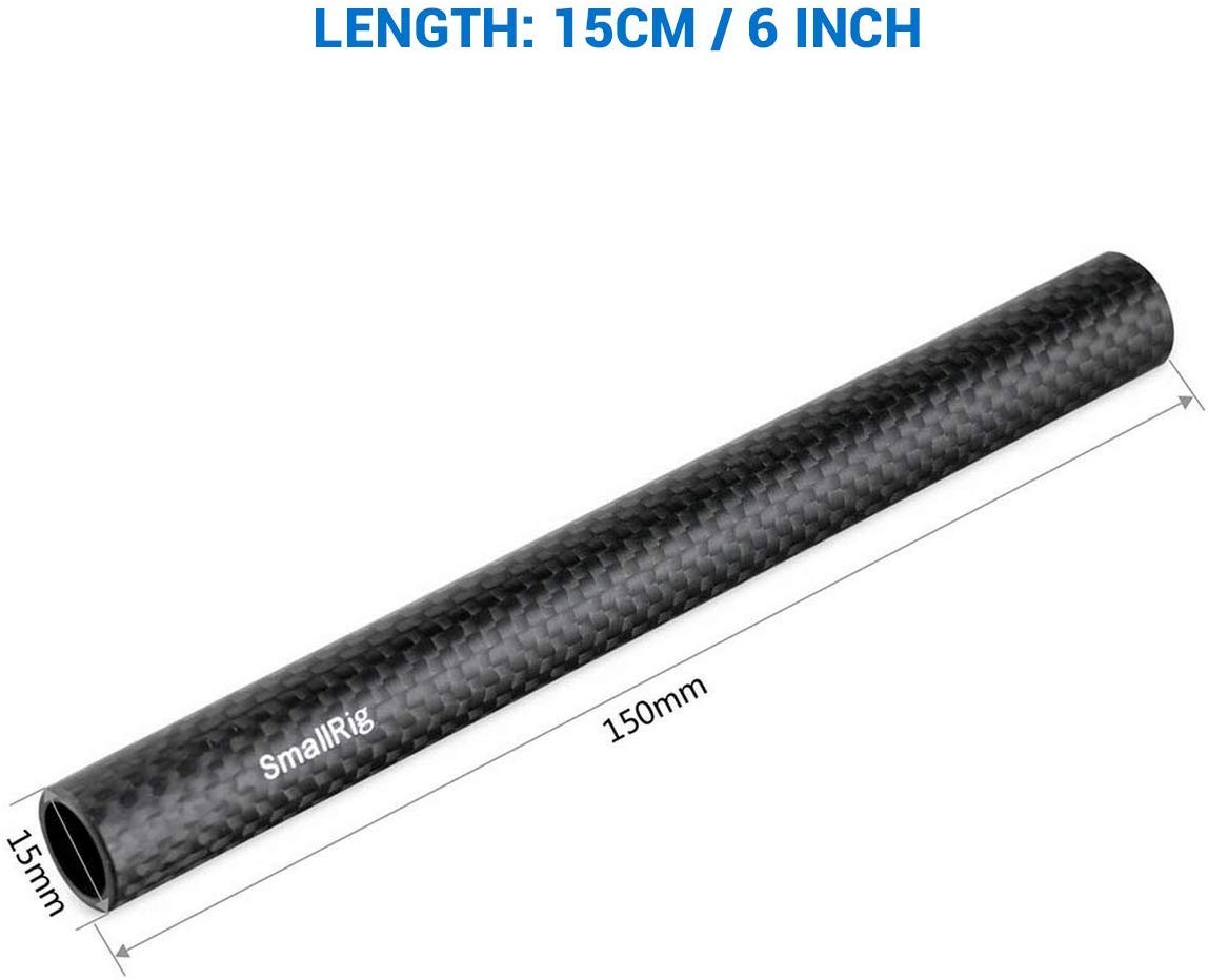 Foto 8 pulgar | Varillas De Fibra De Carbono Smallrig De 15 Mm (15 Cm) Para Soporte De Raíles De 15 Mm - Venta Internacional.