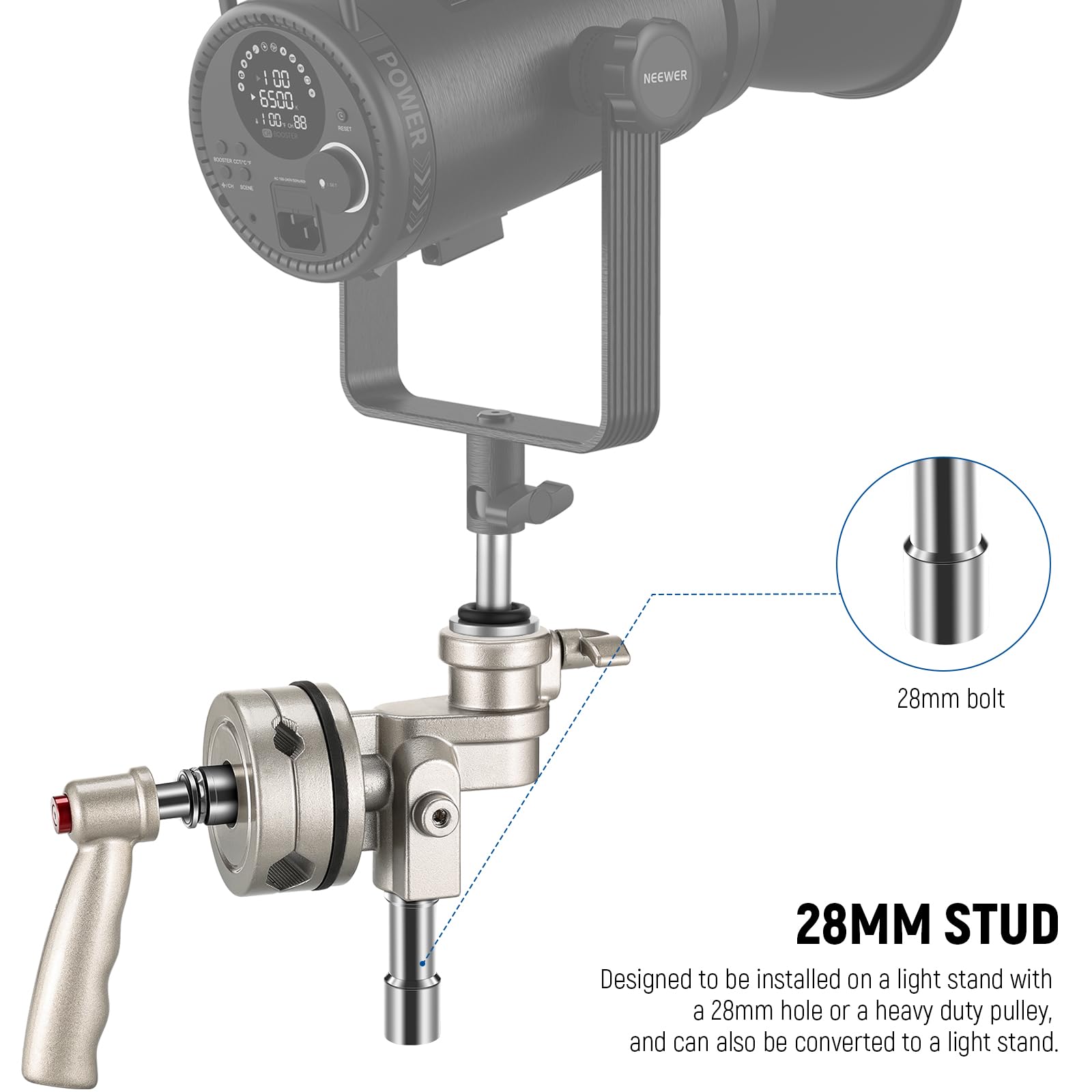 Foto 5 pulgar | Grip Head Neewer St-c1 4.5 De Acero Inoxidable Para Soporte Junior - Venta Internacional.