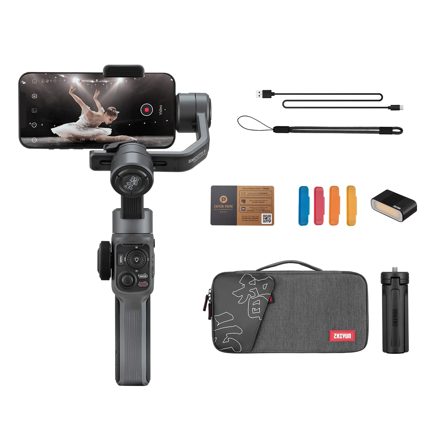 Estabilizador De Cardán Zhiyun Smooth 5 Combo Para Smartphone - Venta Internacional.
