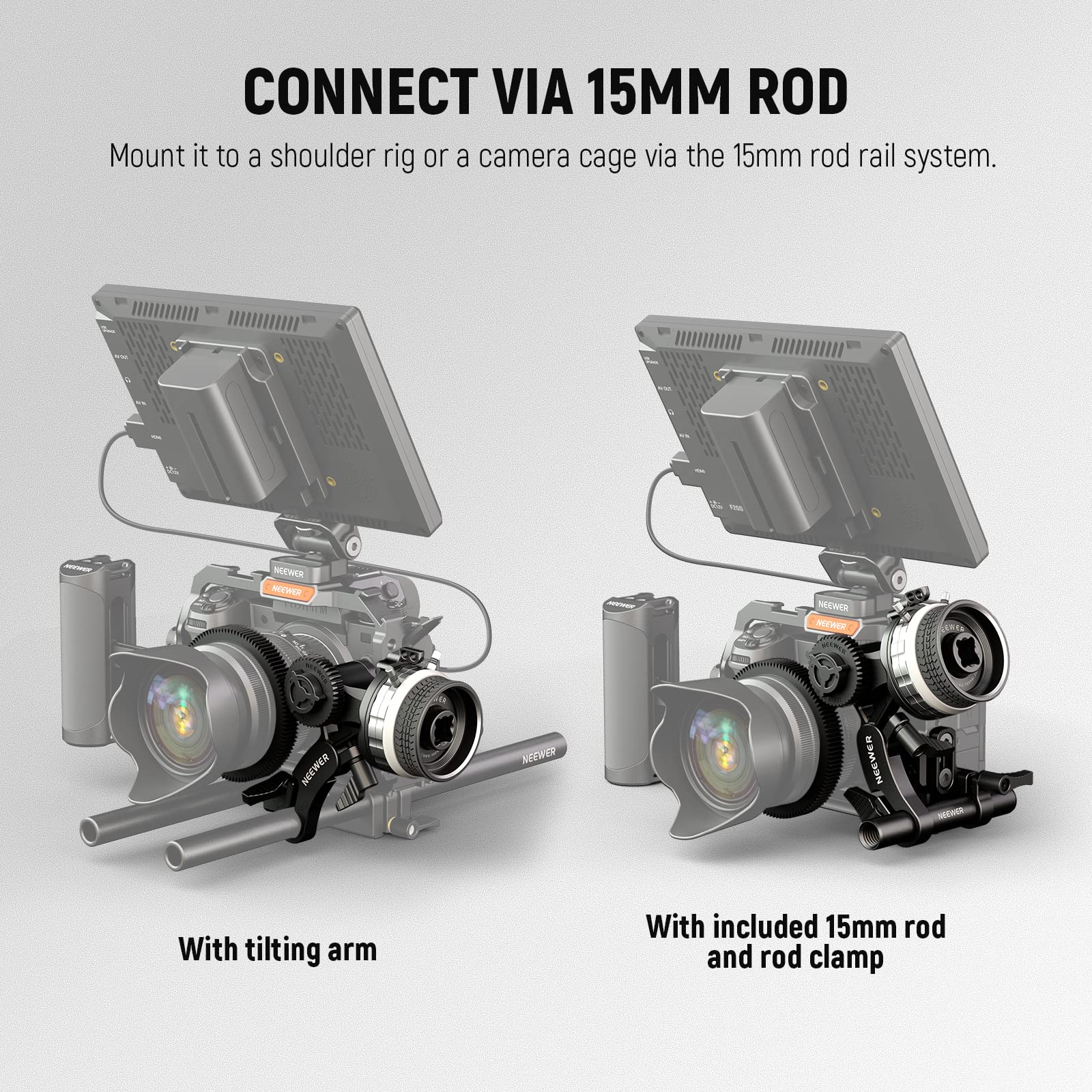 Foto 7 | Follow Focus Neewer Pg001 Mini Con Paradas A/b Para Cámara De Cine - Venta Internacional.