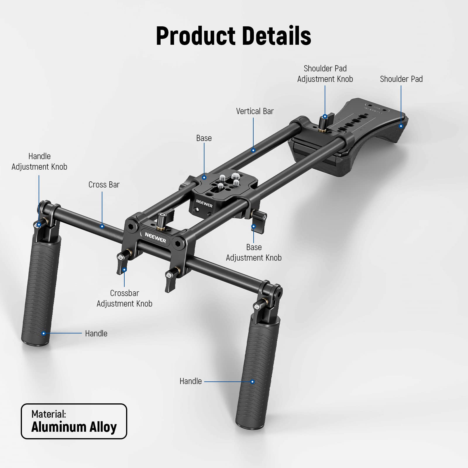 Foto 3 pulgar | Kit De Hombrera Neewer Sr004 Con Sistema De Soporte Para Varillas De 15 Mm - Venta Internacional.