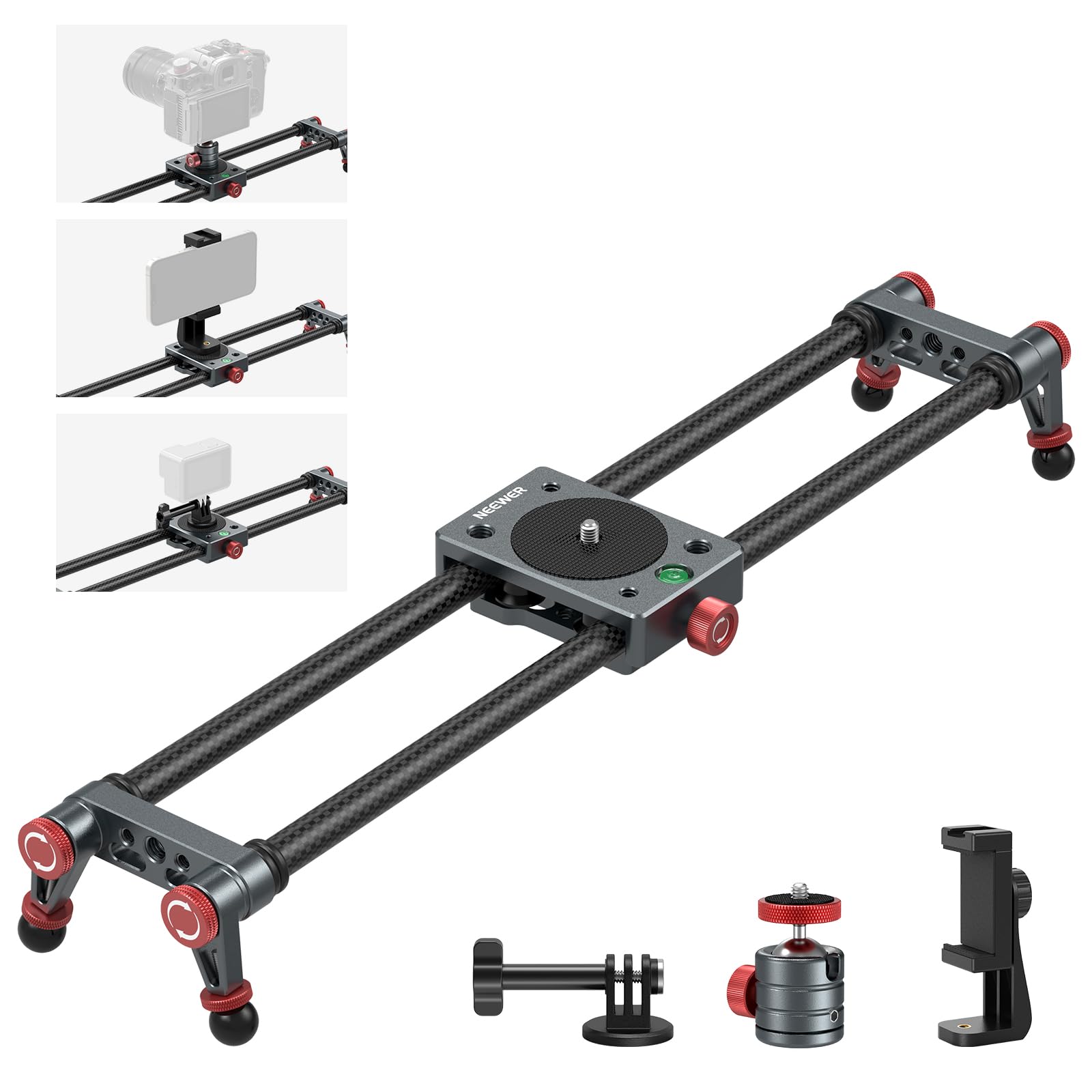 Cámara Slider Neewer Cs1m De Fibra De Carbono De 40 Cm Con Accesorios - Venta Internacional.