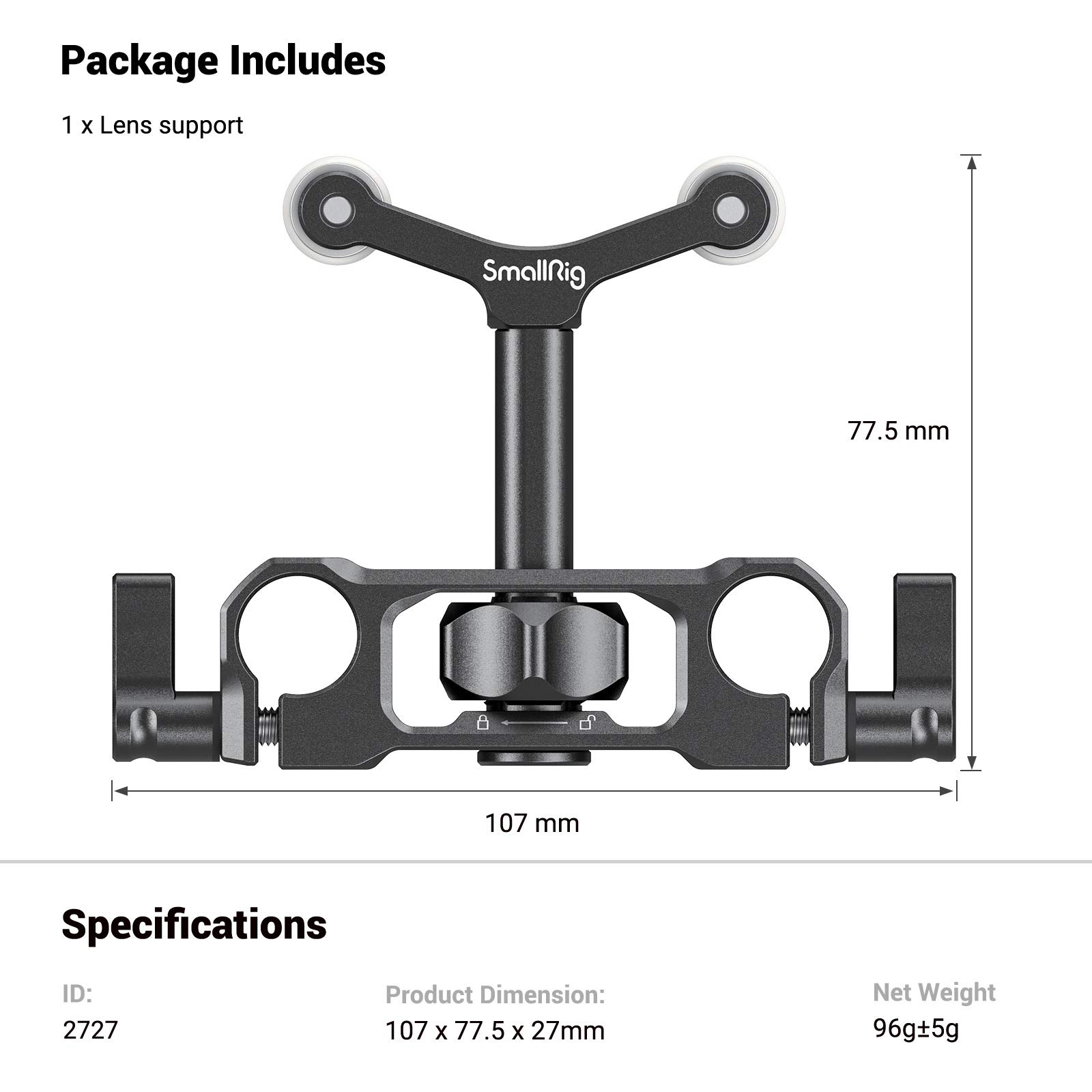 Foto 8 pulgar | Soporte De Lente Smallrig Universal Lws Mount 15 Mm - Venta Internacional.