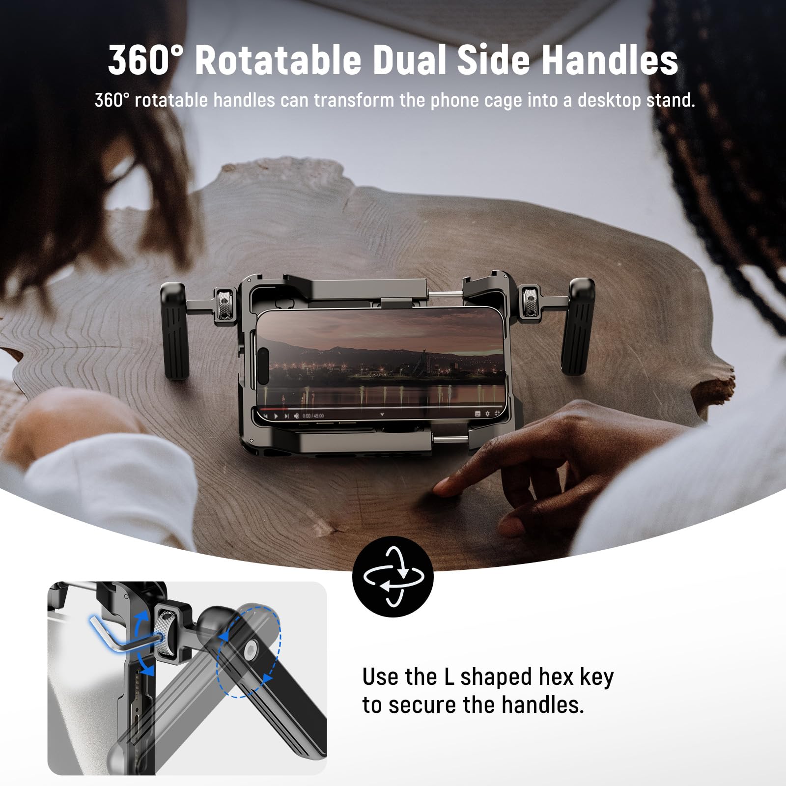 Foto 4 pulgar | Equipo De Vídeo Para Smartphone Neewer Pa017 Con Asas Y Adaptador De 67 Mm - Venta Internacional.